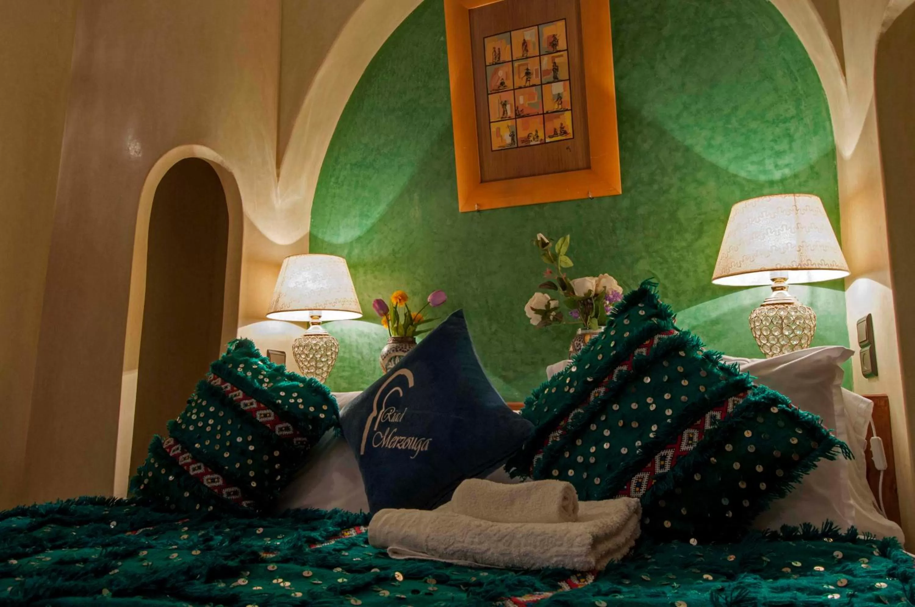 Bed in Riad Merzouga