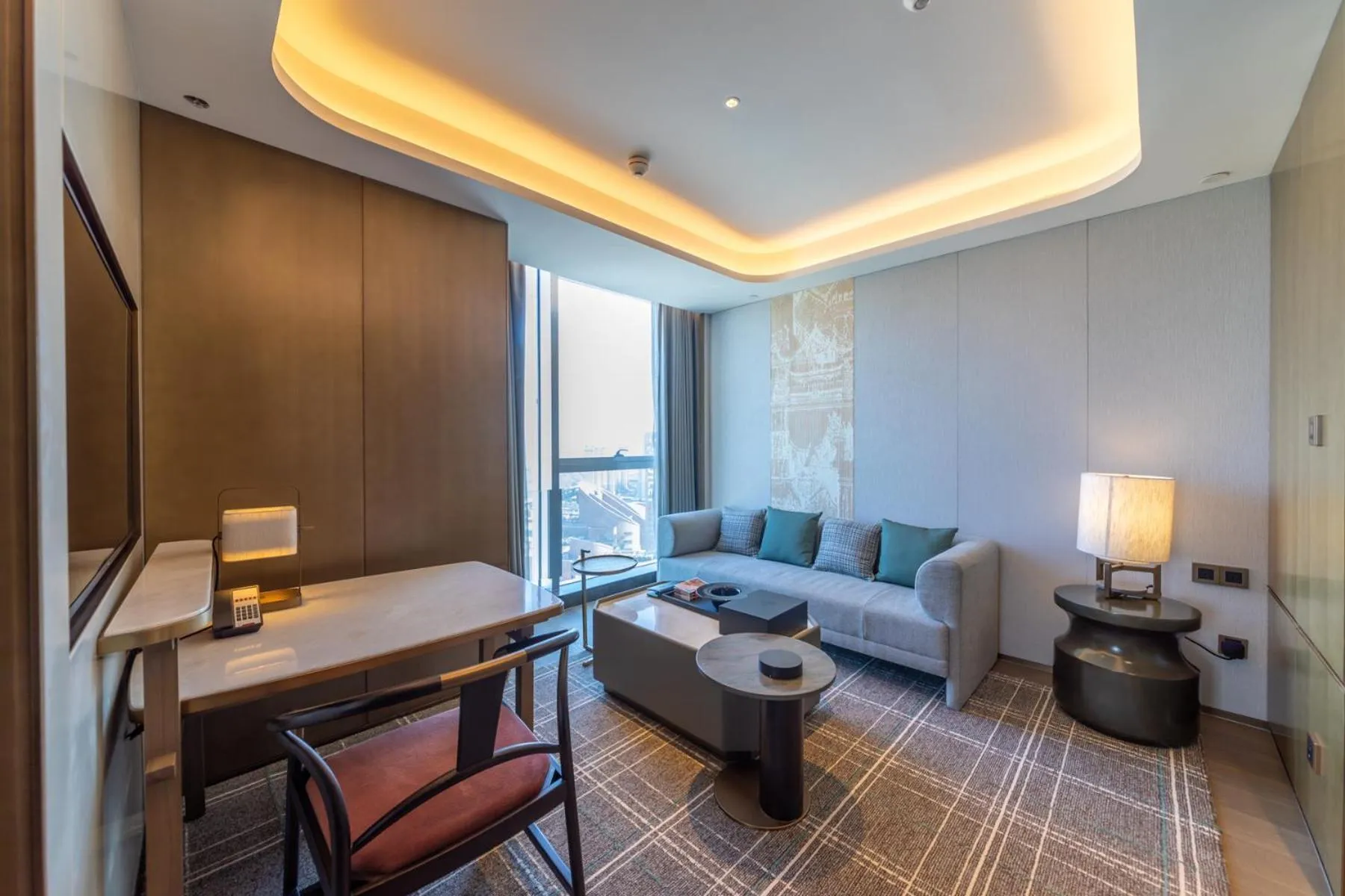 Living room in HUALUXE Xi'an Chanba by IHG-西安浐灞华邑酒店-Near Xi'an International Convention Exhibition Center and Shopping mall and The Romantic show of Xi'an-Free Luggage Storage-English Service
