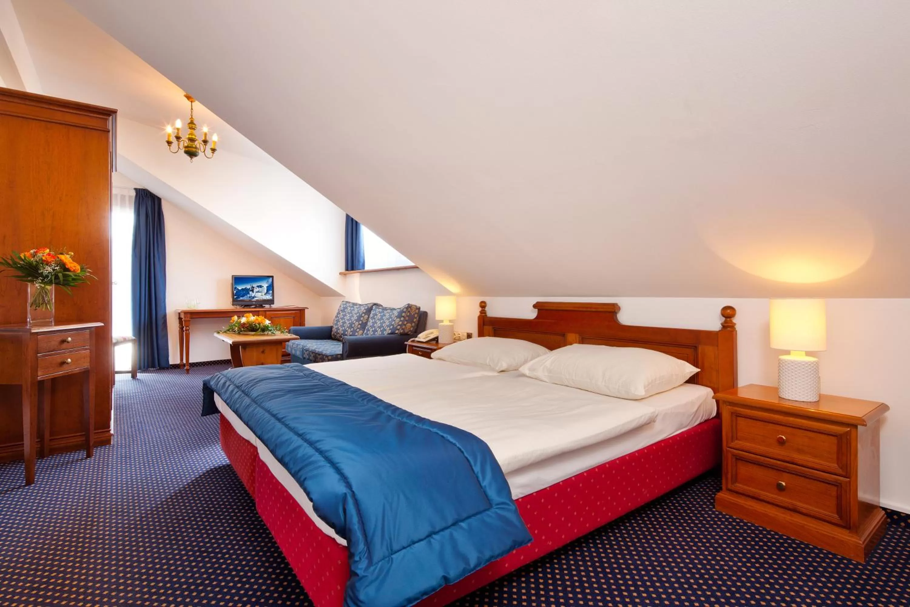 Bed in Hotel Hocheder