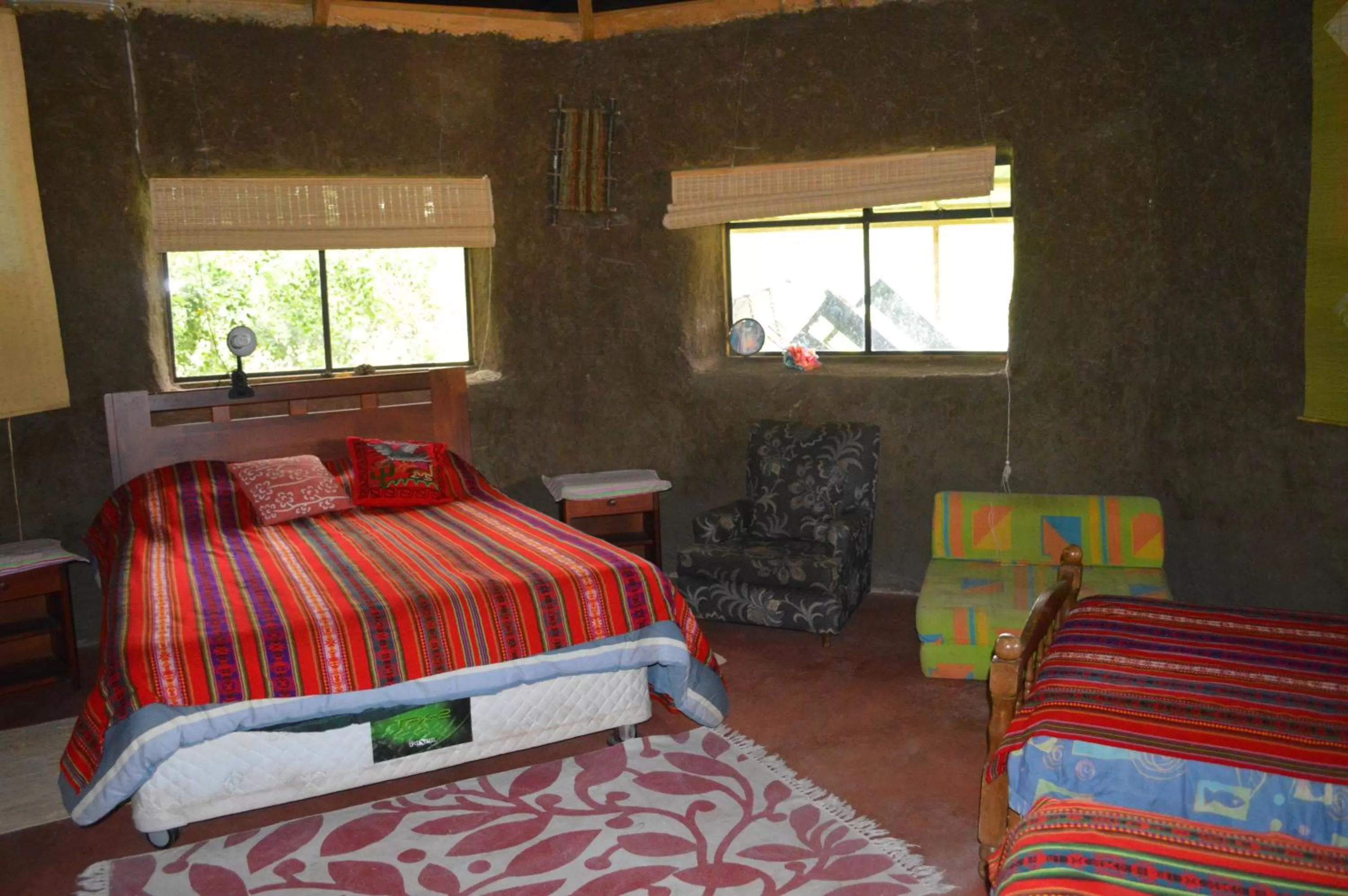 Bed in Coyunche Cabañas y Camping Laja & San Rosendo