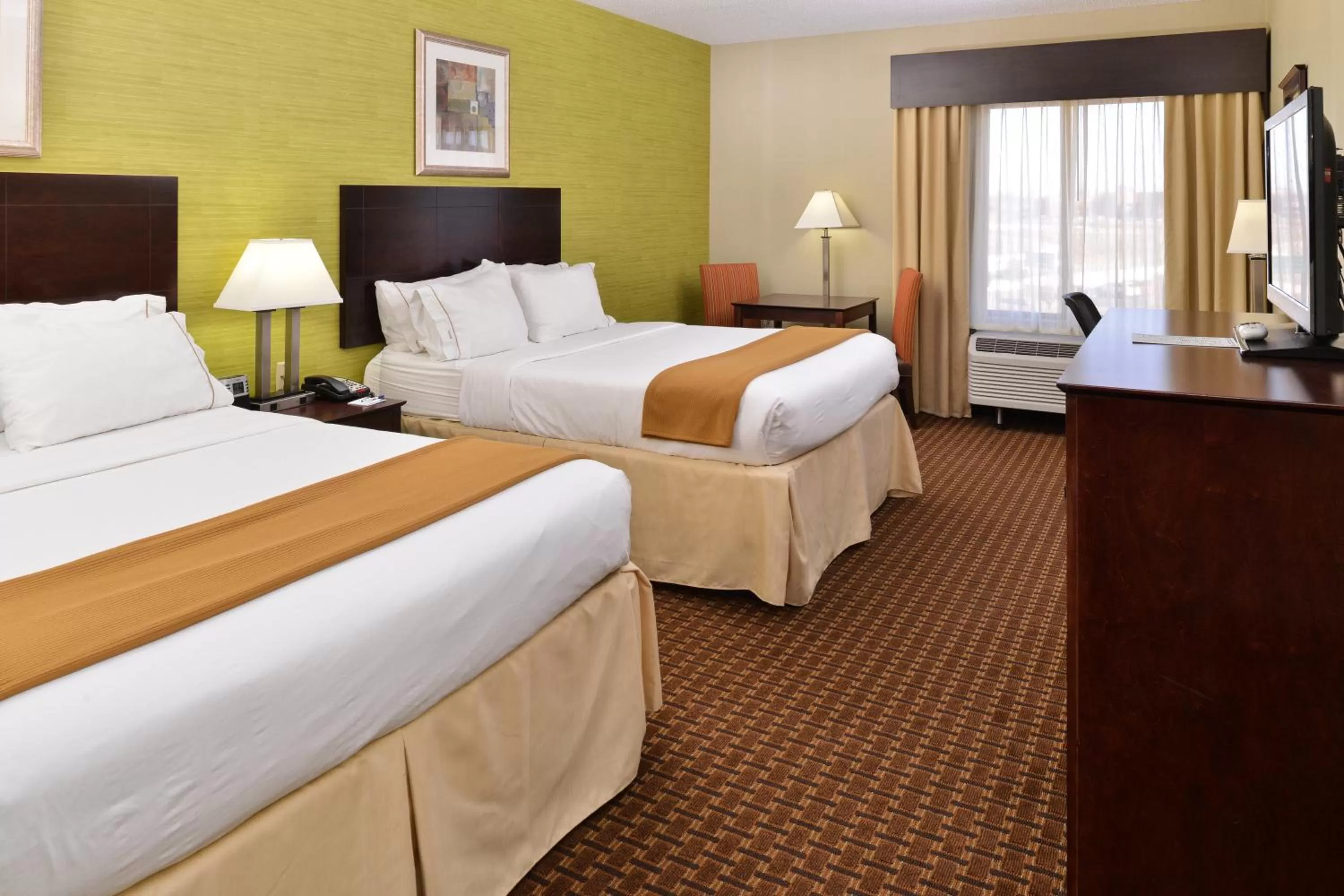 Queen Room with Two Queen Beds and Roll-In Shower in Holiday Inn Express Hotel & Suites Indianapolis W - Airport Area, an IHG Hotel
