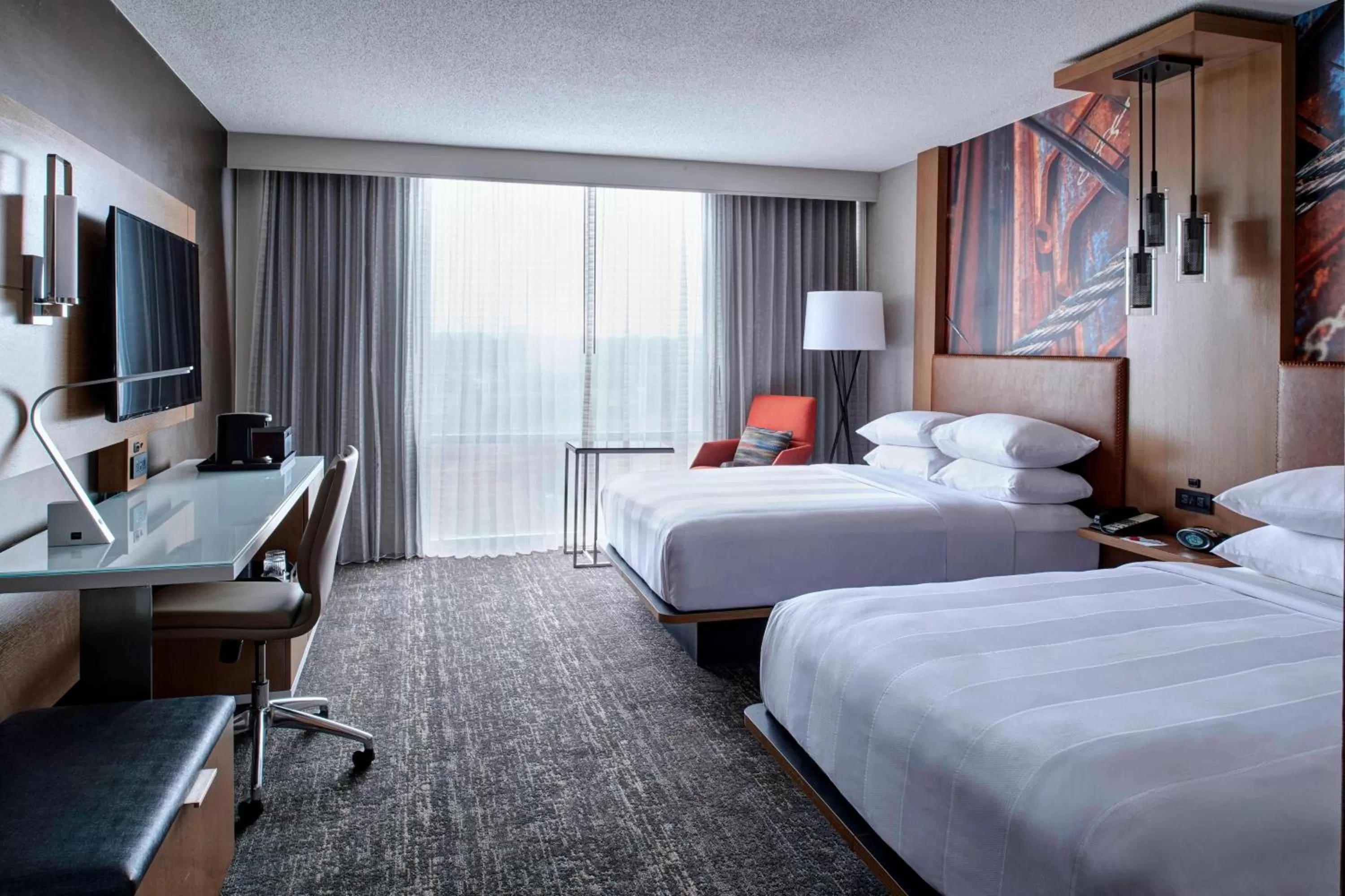 Queen Room with Two Queen Beds - Hearing Accessible in Auburn Hills Marriott Pontiac