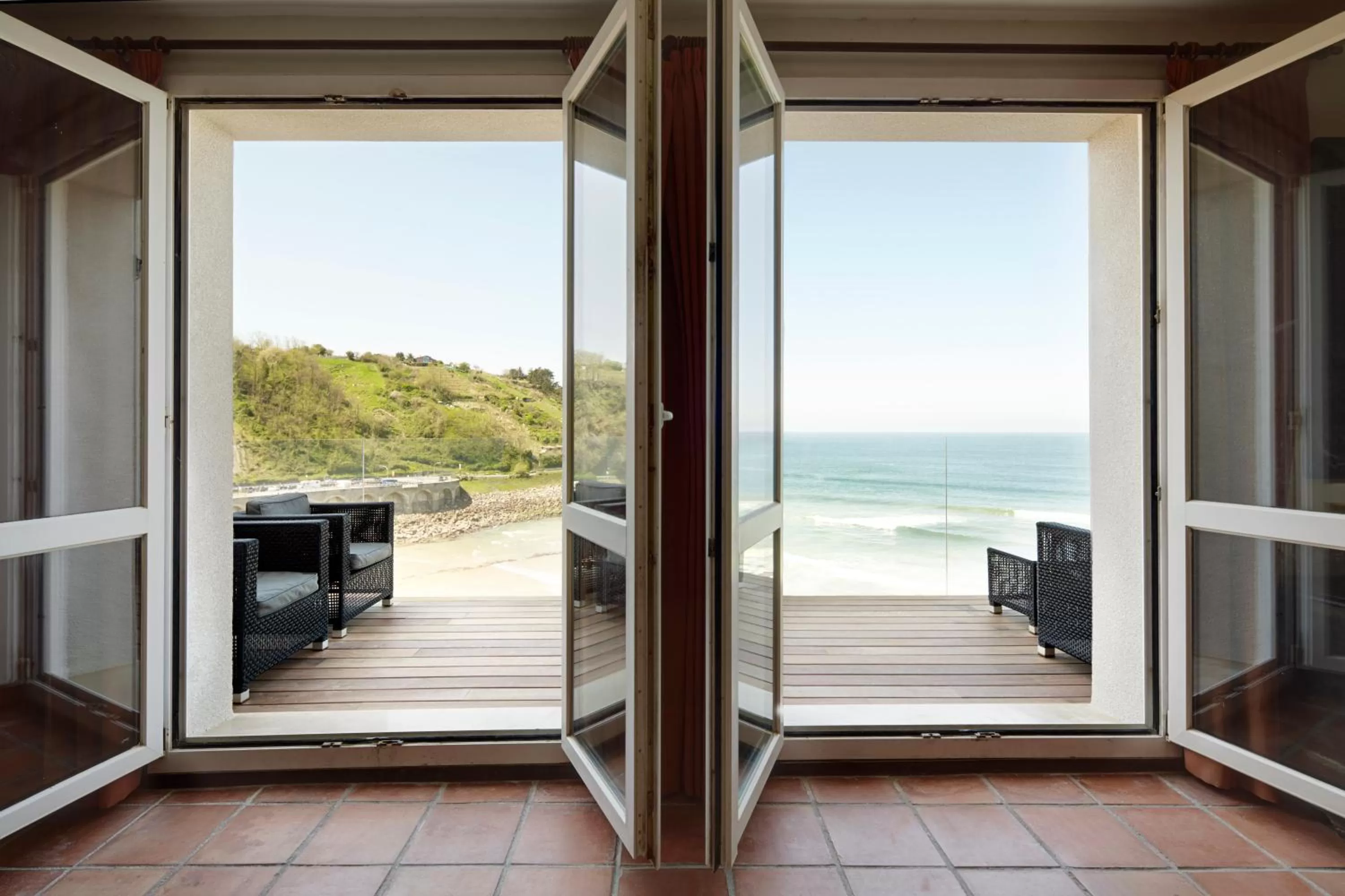 Balcony/Terrace in Saiaz Getaria Hotela