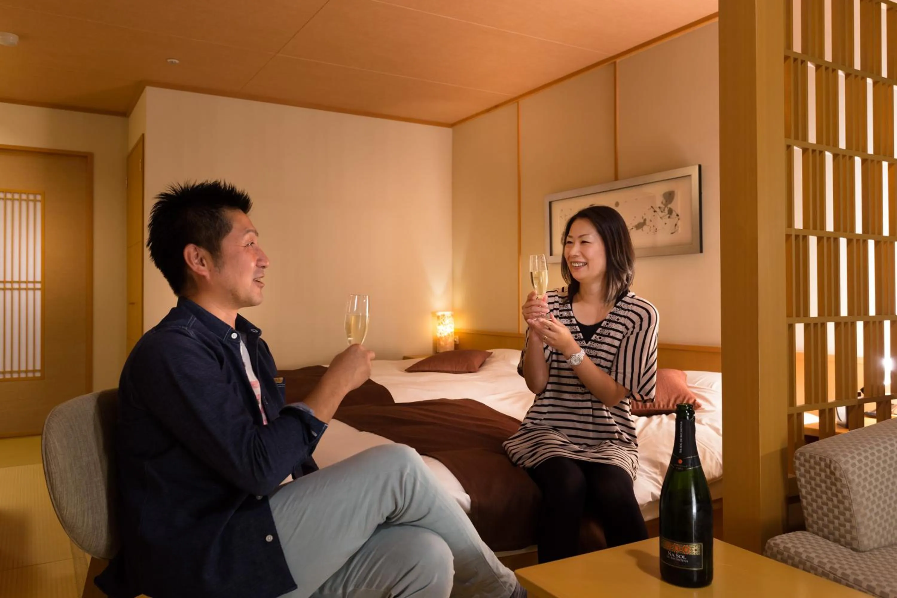 Bed in Hotel Taisetsu Onsen&Canyon Resort