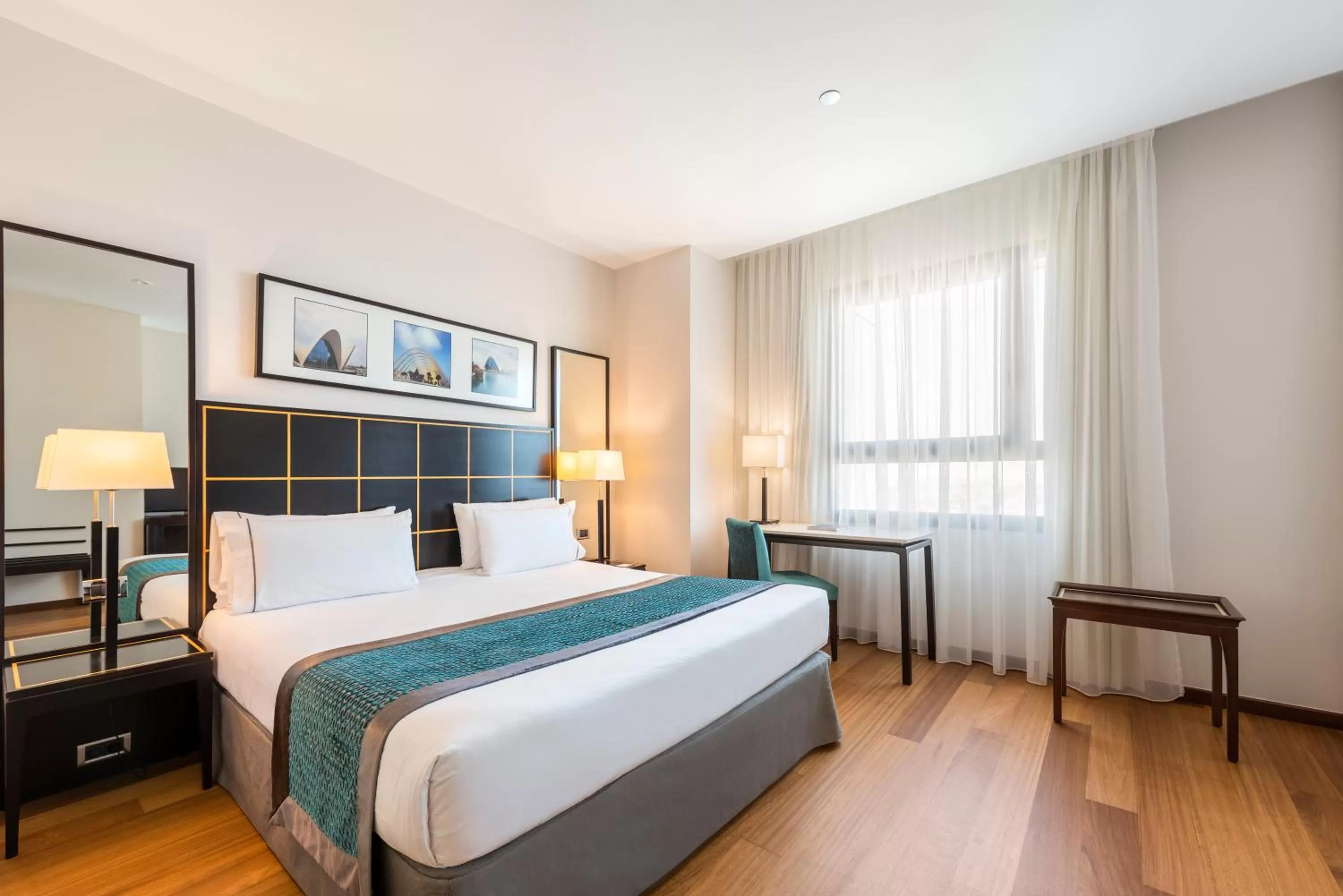 Bed in Eurostars Gran Valencia