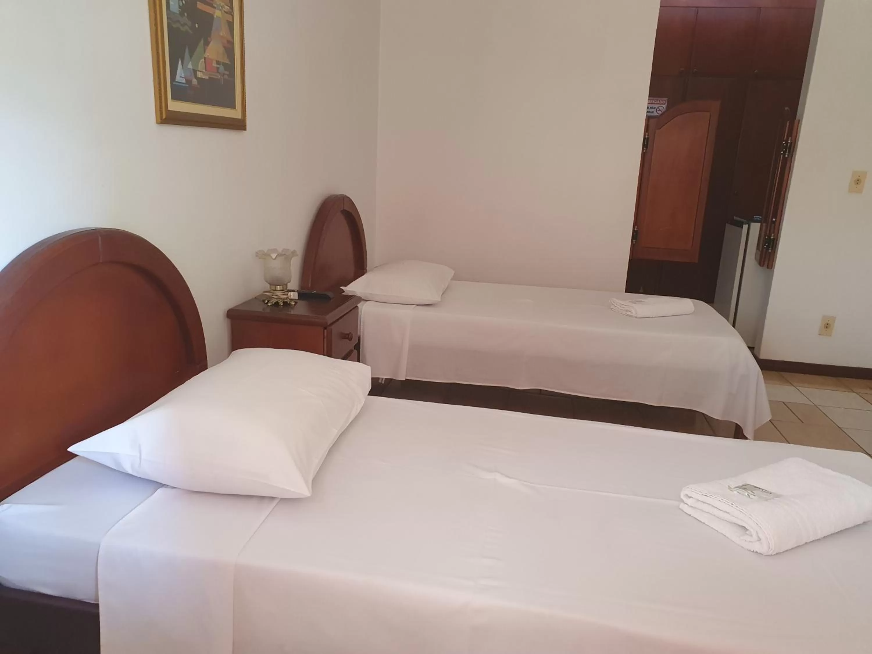 Bed in Hotel Sta Mônica Marília