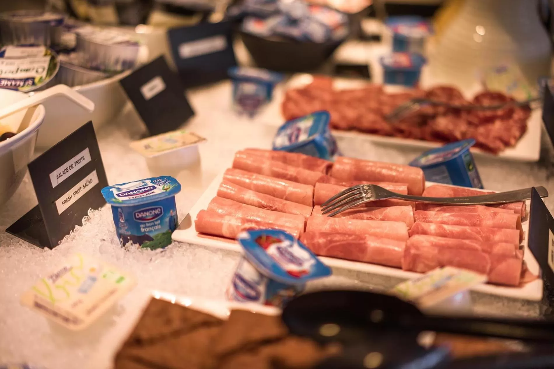 Buffet breakfast in Kyriad Le Bourget Centre- Parc Des Expositions