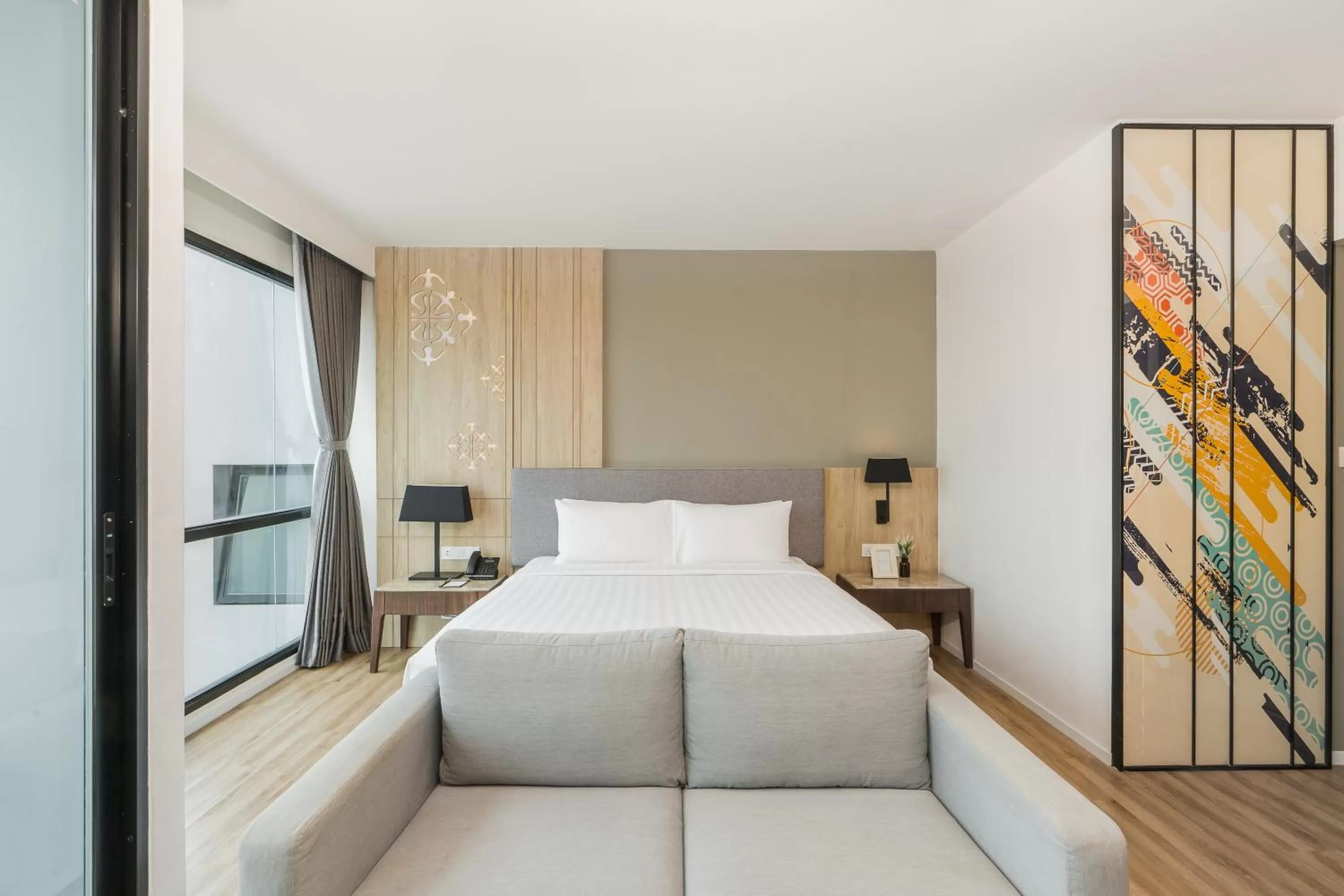 Bed in Hotel Amber Pattaya