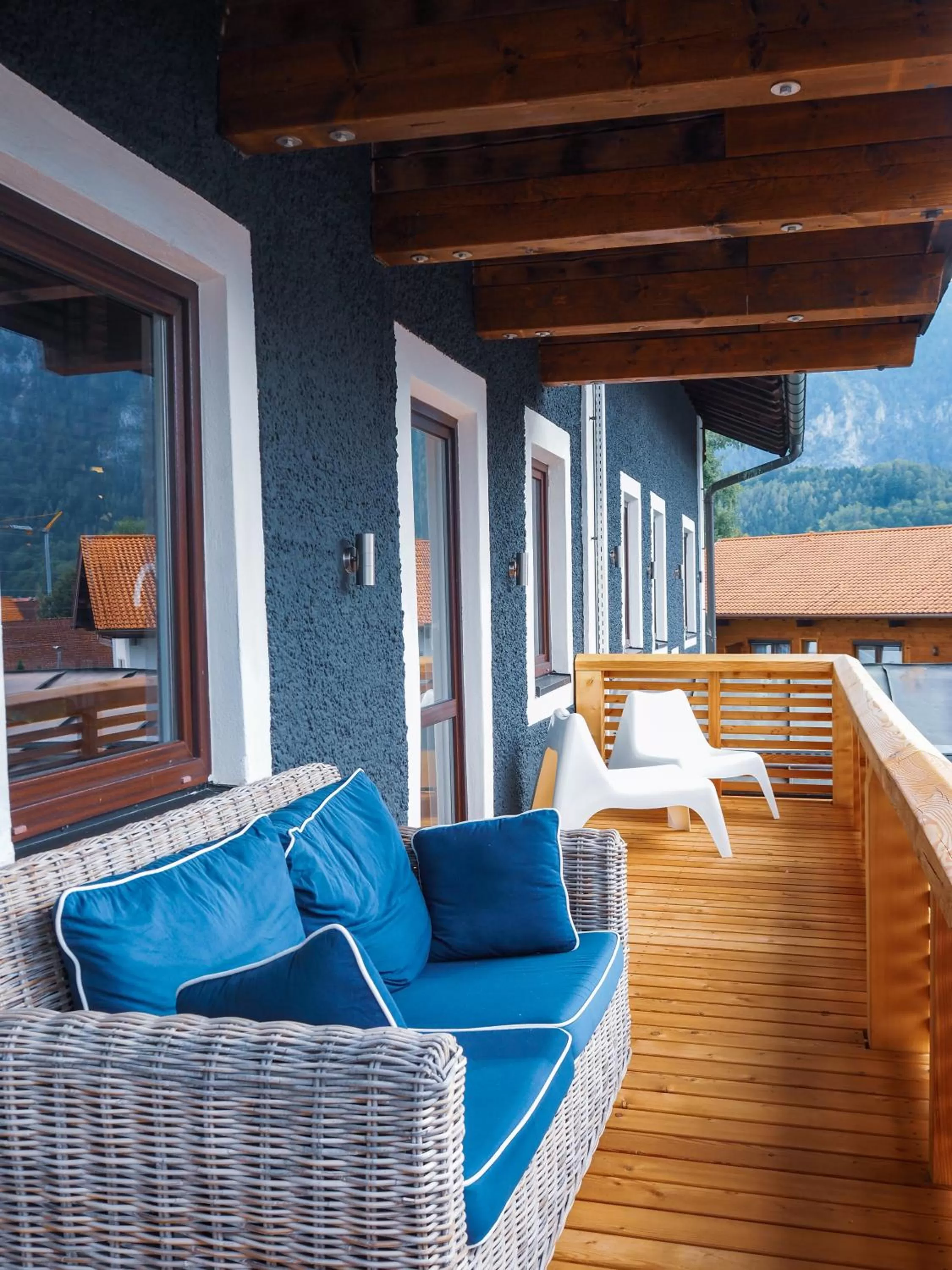 View (from property/room), Seating Area in Sauna & Whirlpool - ALPENLIEBE APARTments