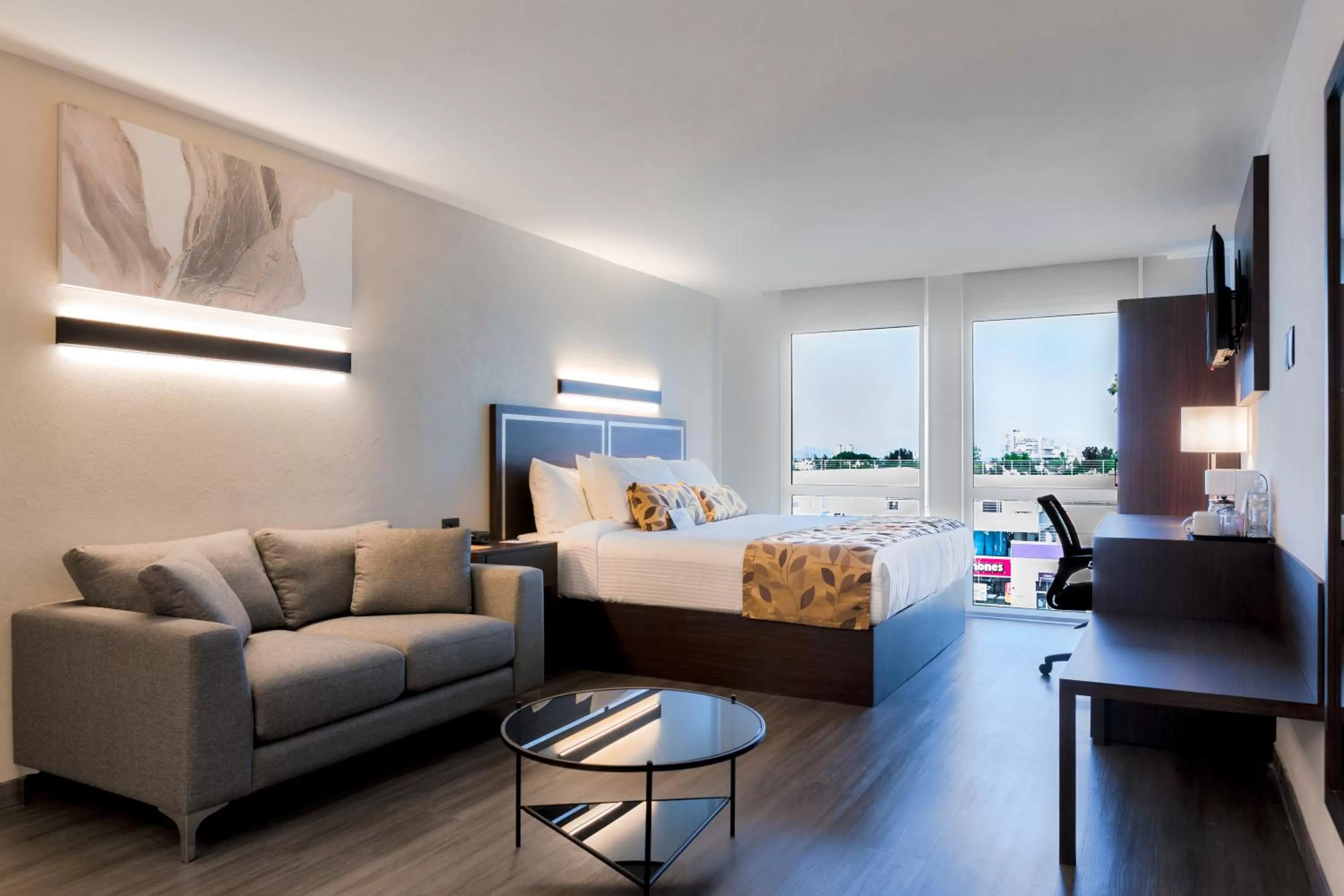 Bed in Sleep Inn Guadalajara Galerias