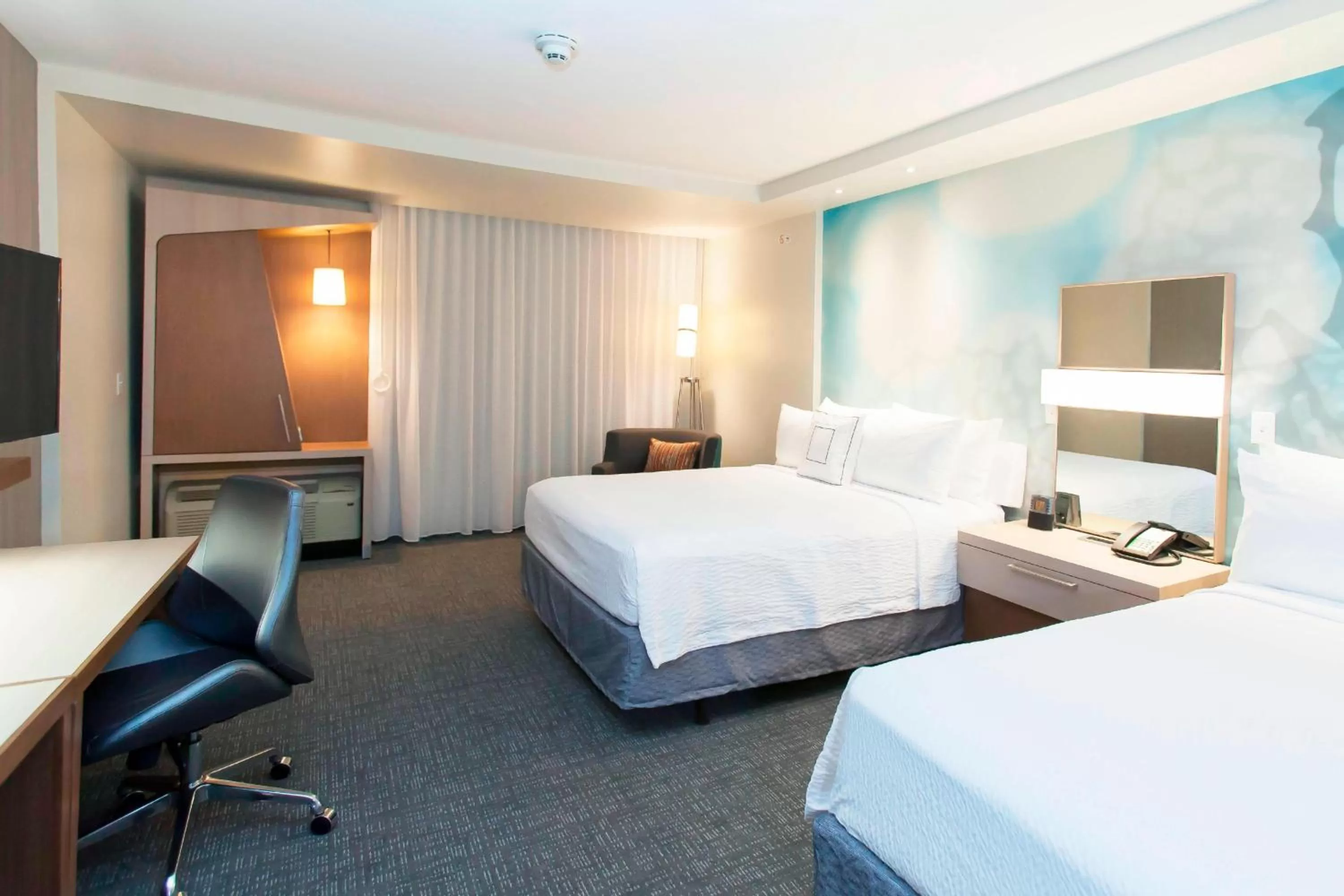 Queen Room with Two Queen Beds - Hearing Accessible in Courtyard by Marriott Houston Springwoods Village