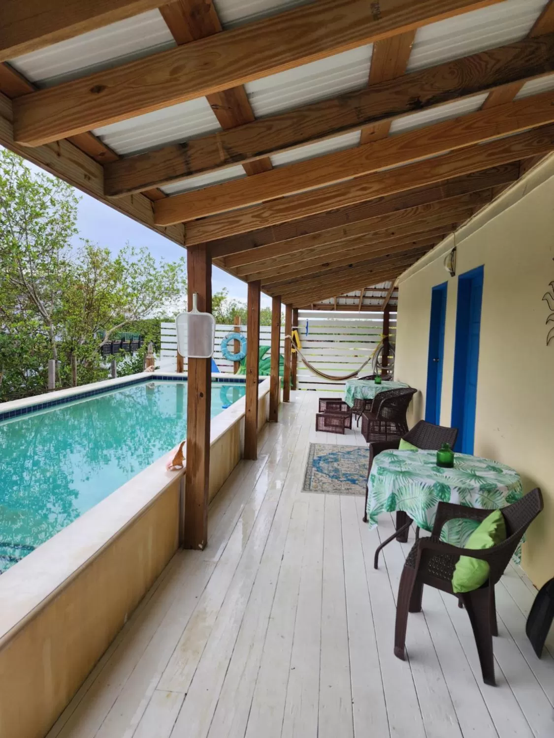 Patio in The BNB on Triggerfish Close to the airport