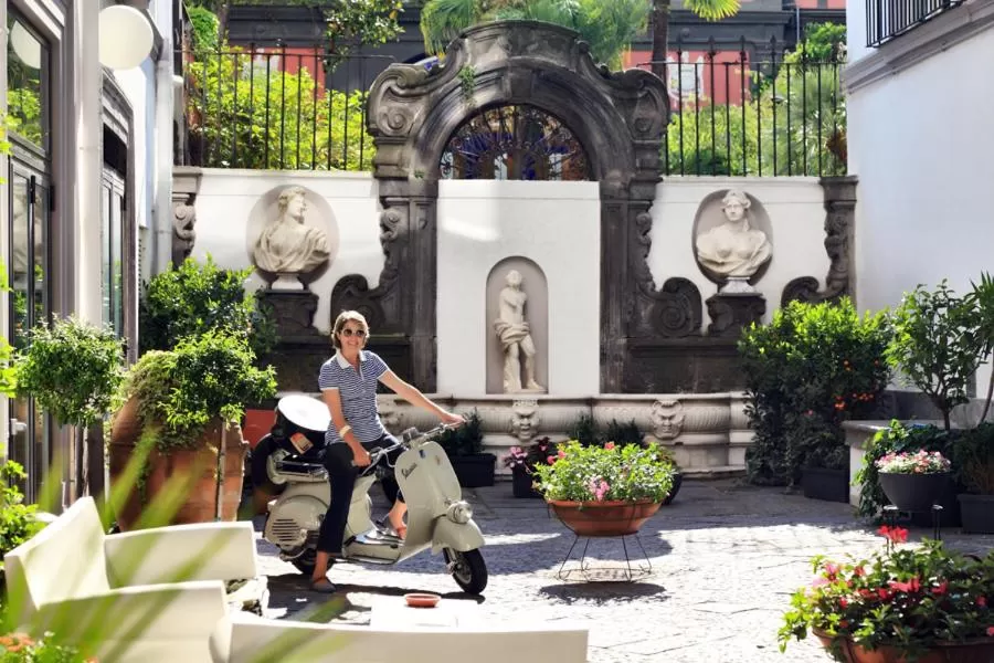 Garden view in Hotel Piazza Bellini & Apartments