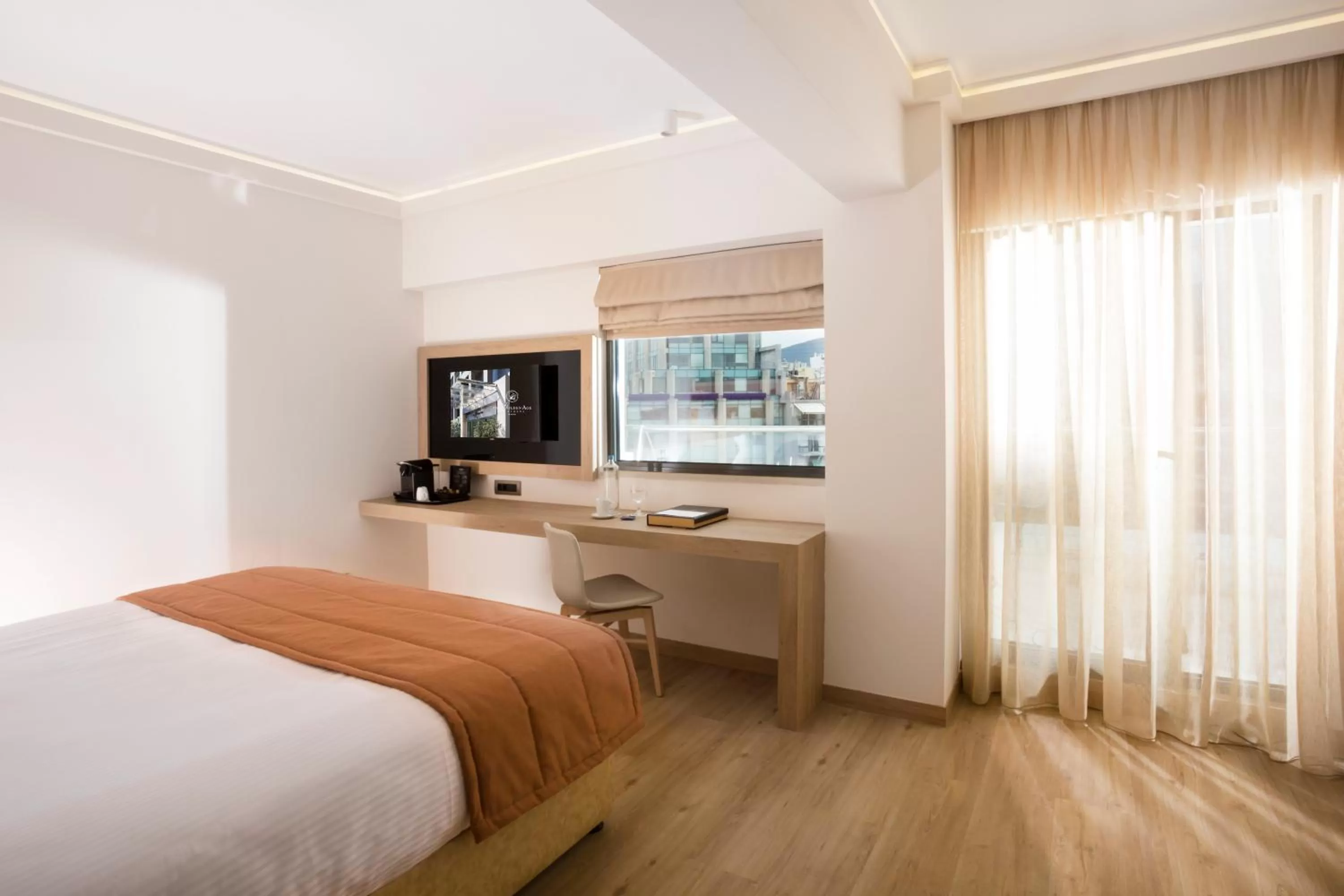 Photo of the whole room, Bed in Golden Age Athens Hotel