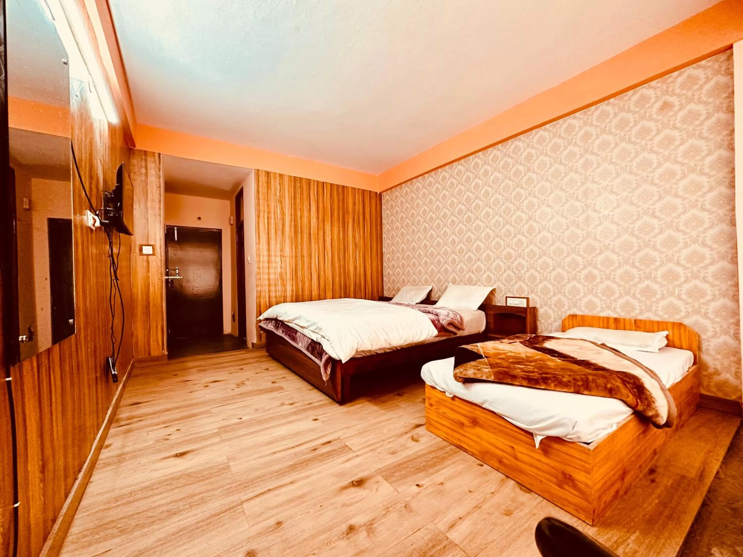 Bed in Hotel D Kanchan Manali