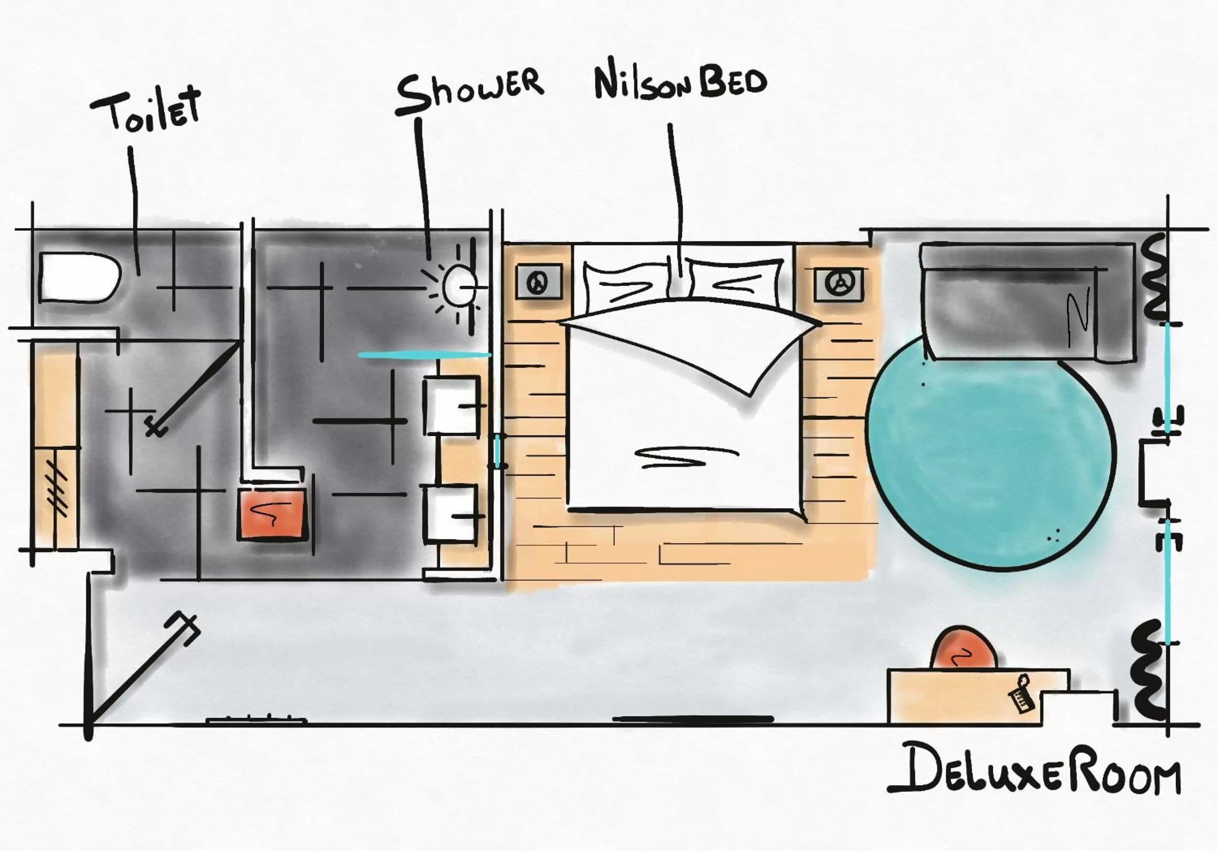 Floor plan in Hotel de Sterrenberg - Adults Only