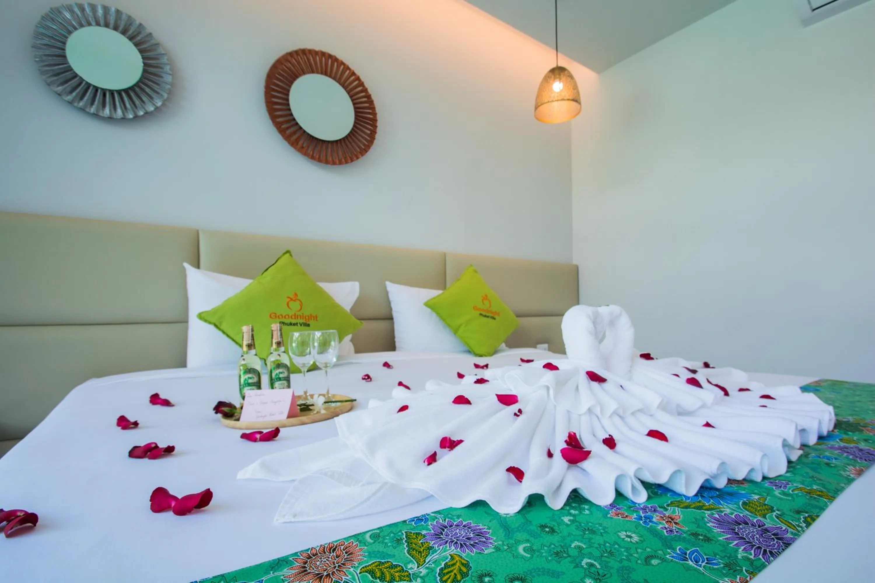Bedroom, Bed in Good Night Pool Villa Phuket - SHA Plus