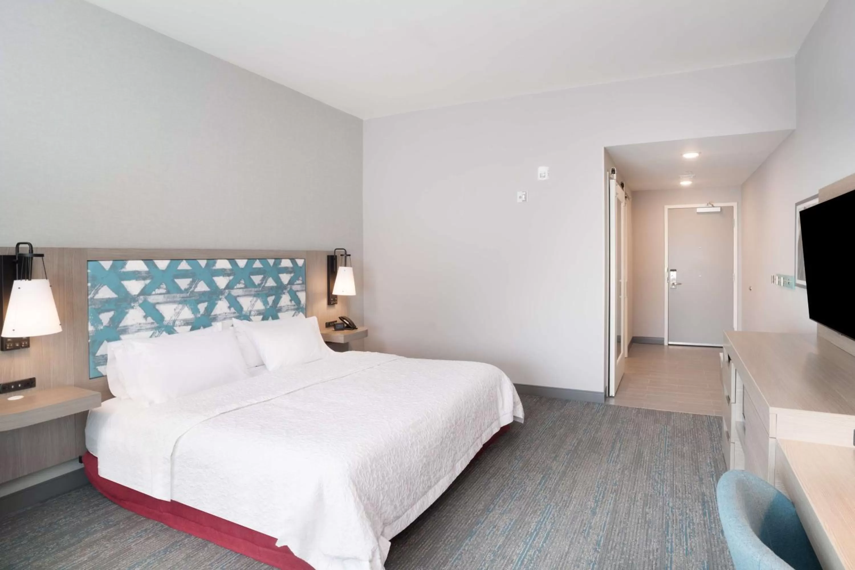 Bed in Hampton Inn Greer Greenville, Sc