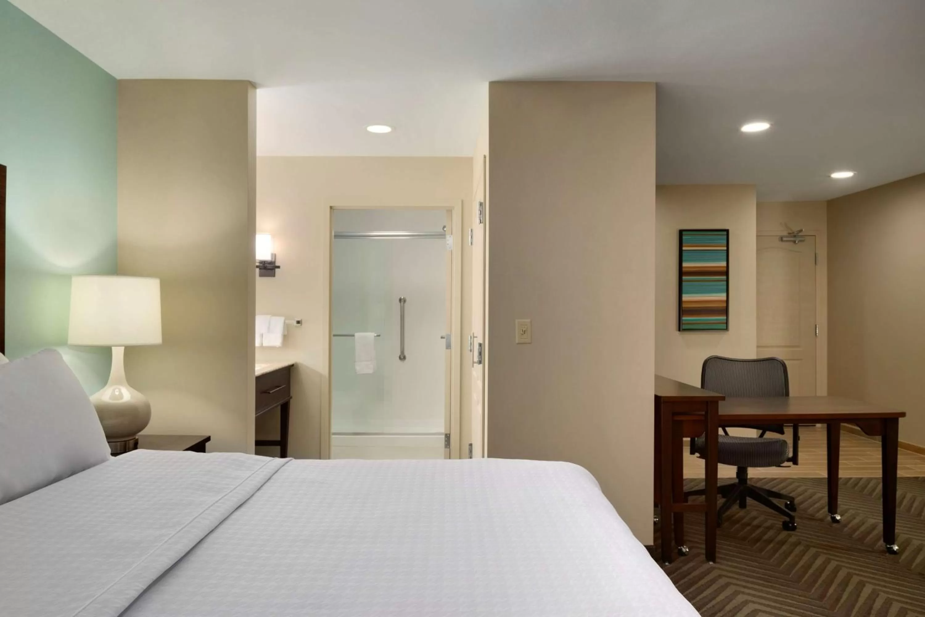 Bed in Homewood Suites by Hilton Kalamazoo-Portage