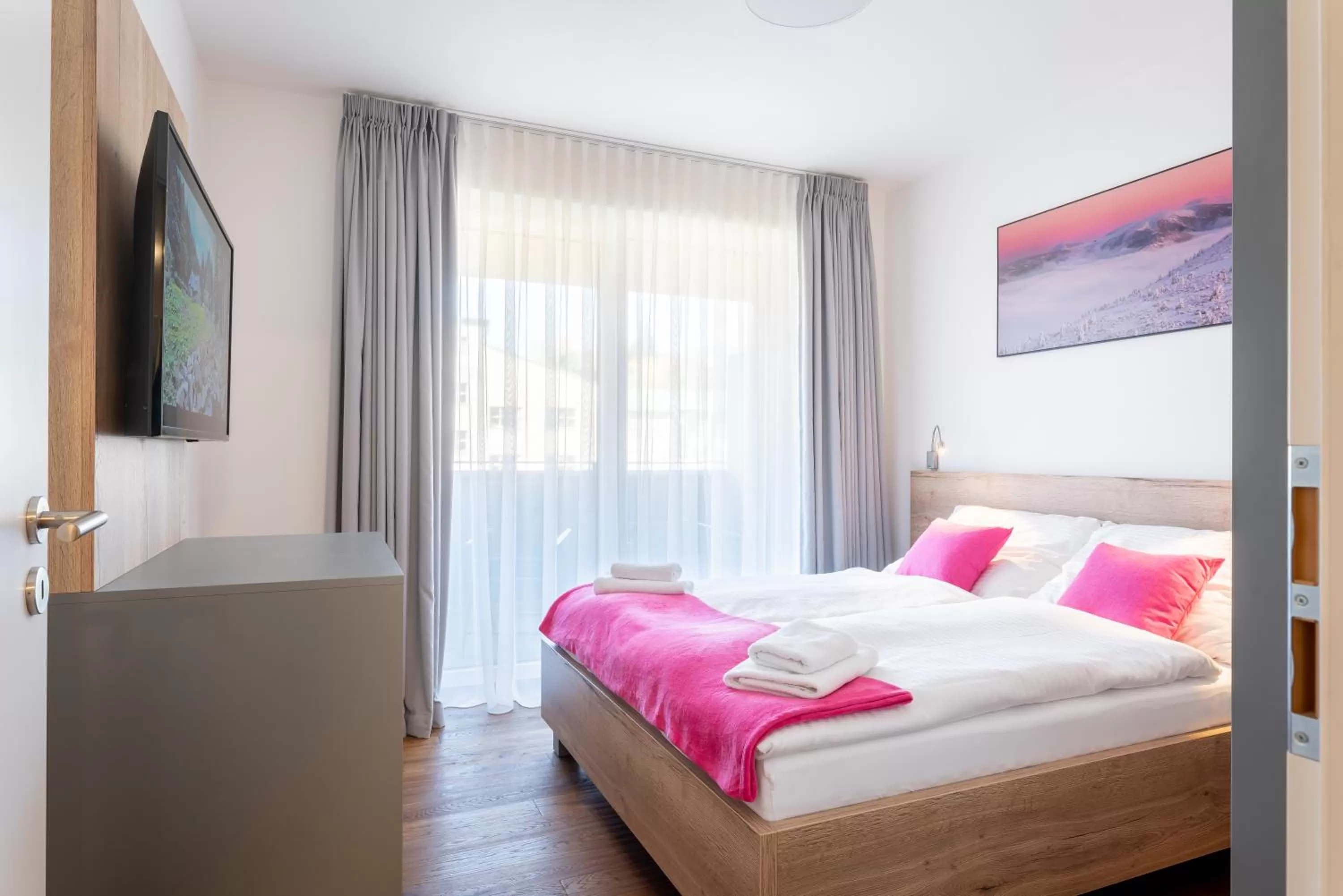 Bedroom, Bed in Resort Vrchlabí