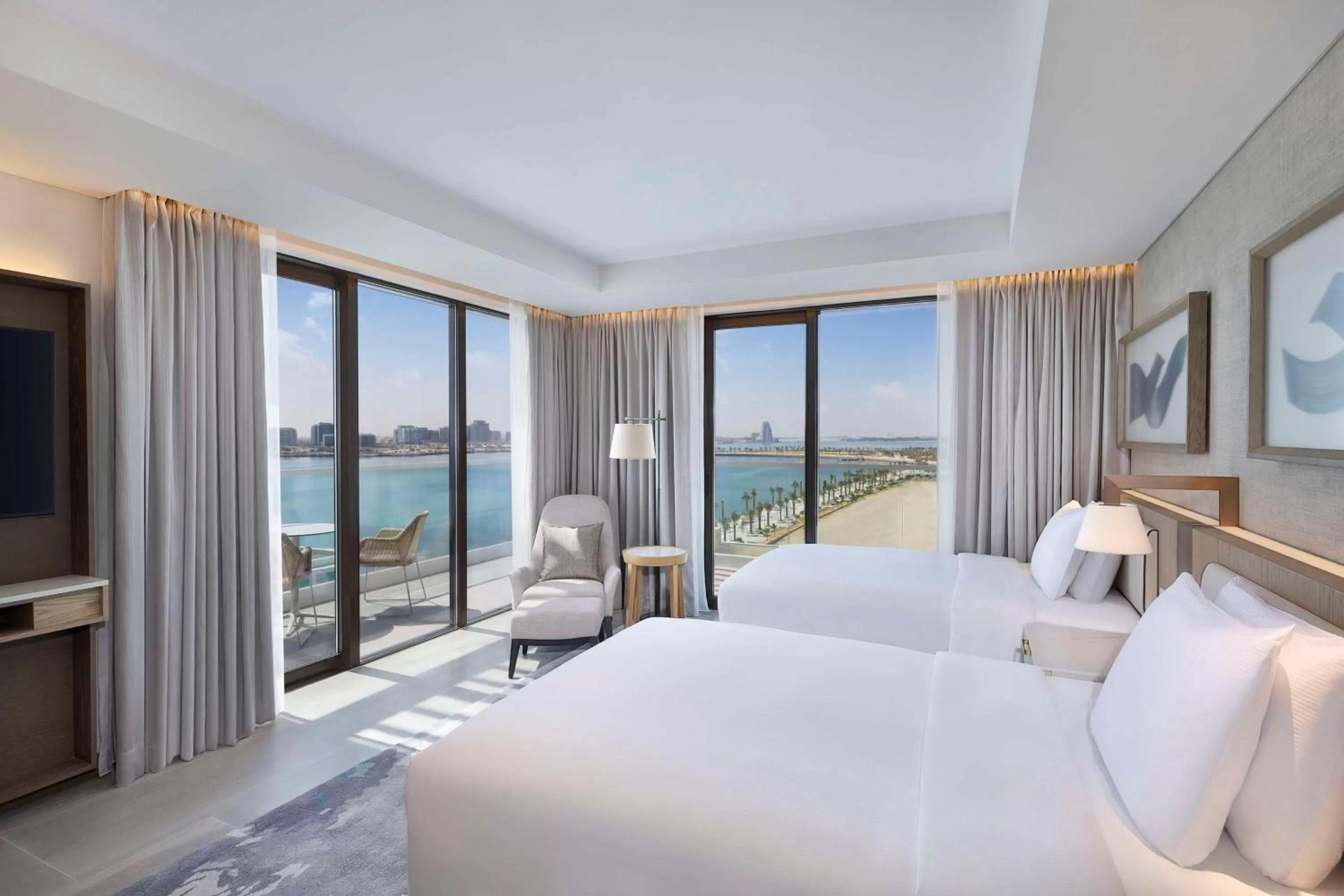 View (from property/room), Bed in Hilton Abu Dhabi Yas Island