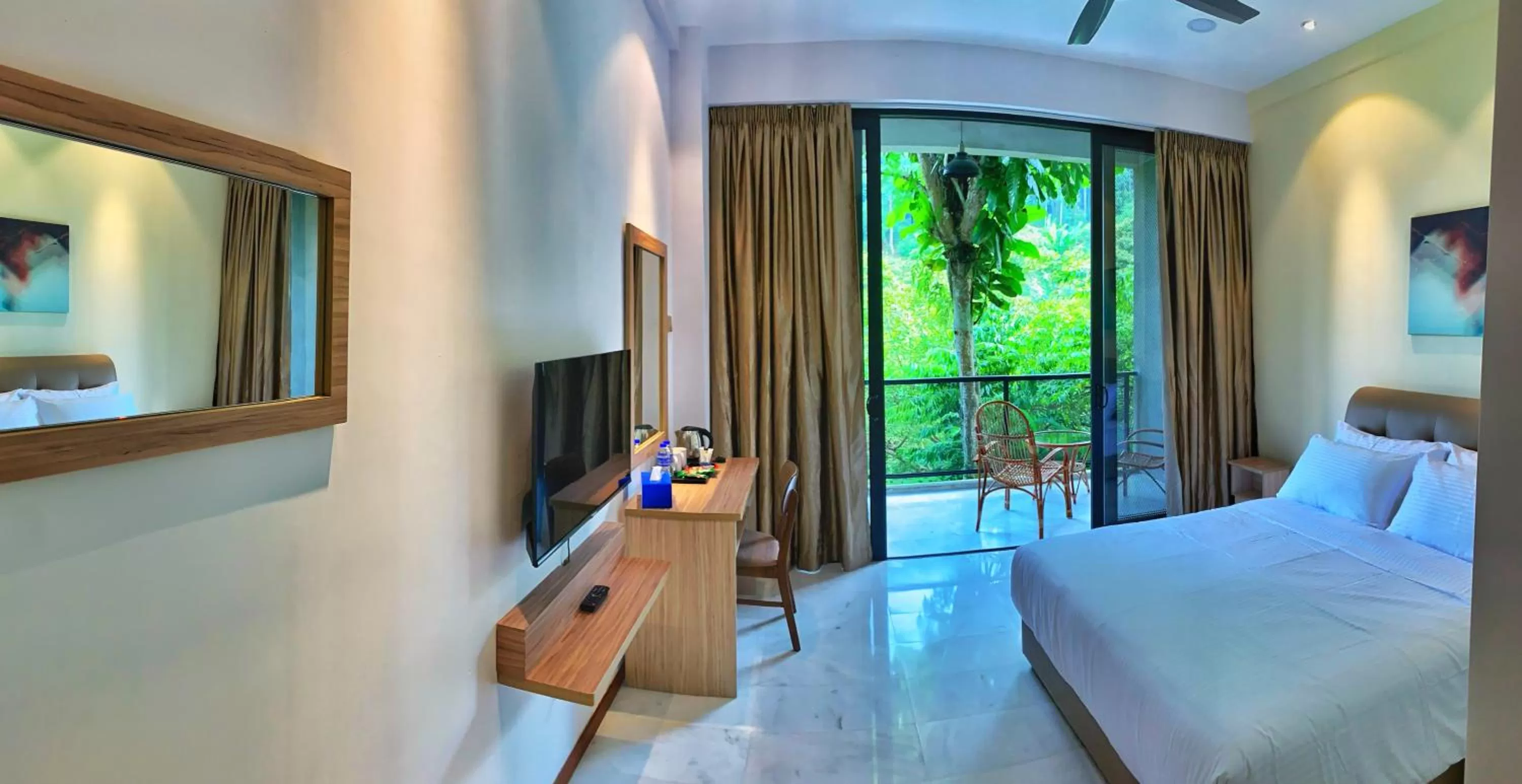 Bed in Harmony Valley Retreat