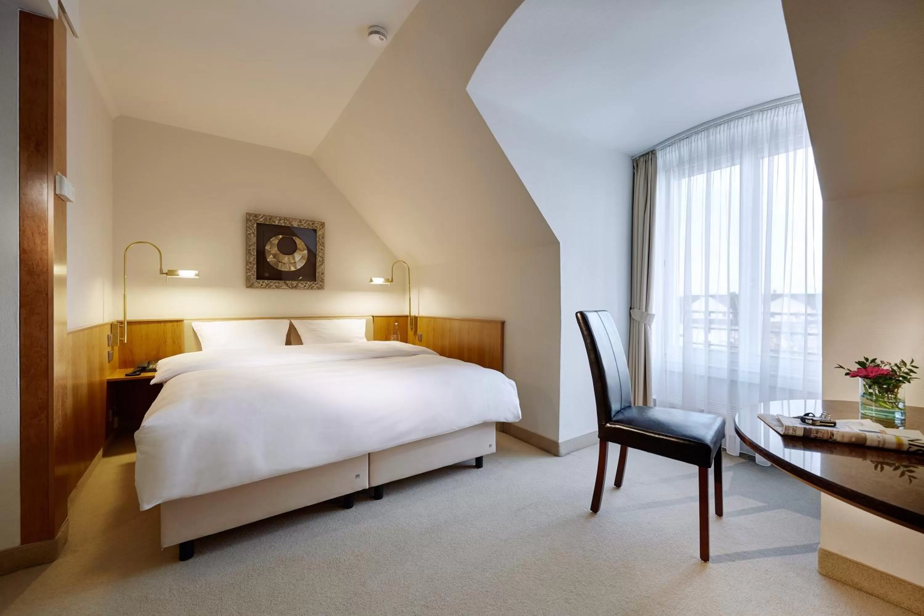 Photo of the whole room, Bed in Lindner Hotel Dusseldorf Airport, part of JdV by Hyatt