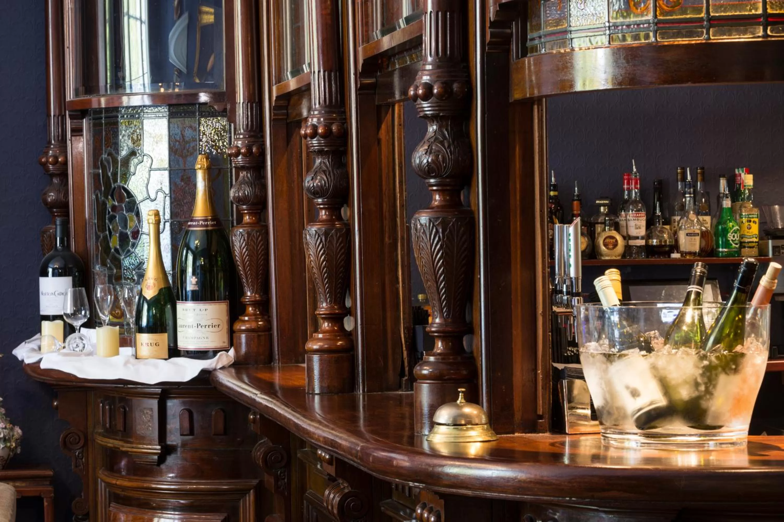 Lounge or bar in Storrs Hall Hotel on the shore of Lake Windermere