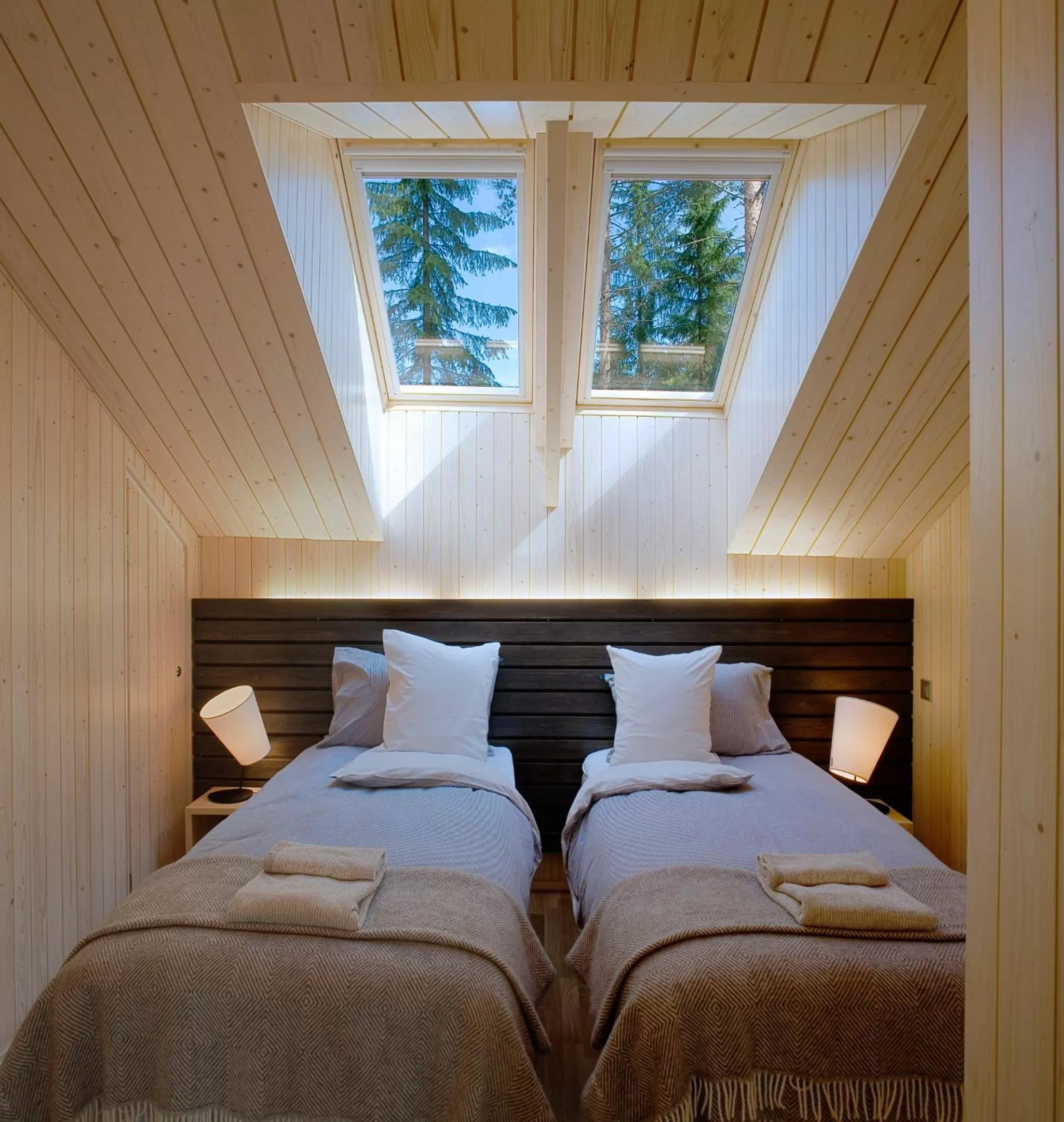 Bed in Saimaanranta Resort by Anttolanhovi
