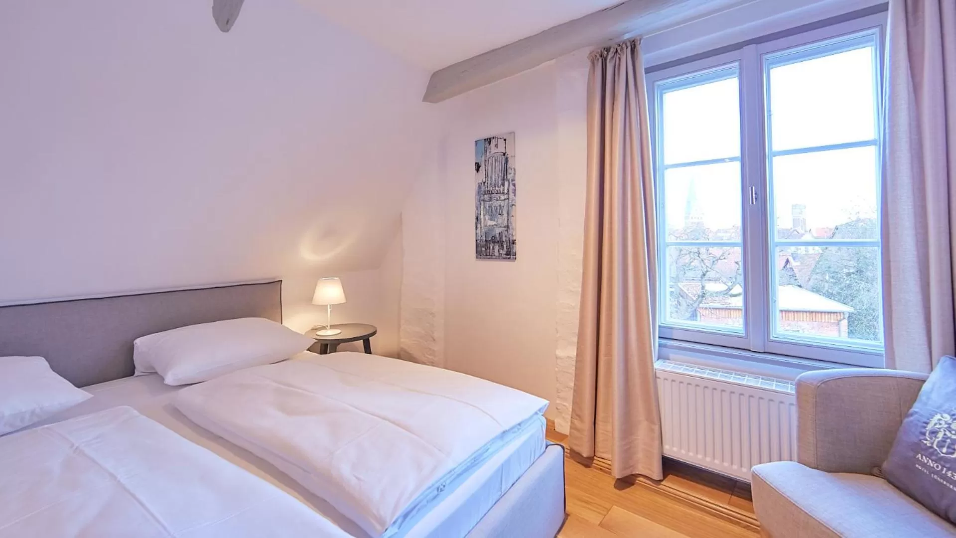 Bedroom, Bed in Anno 1433 Hotel Lüneburg