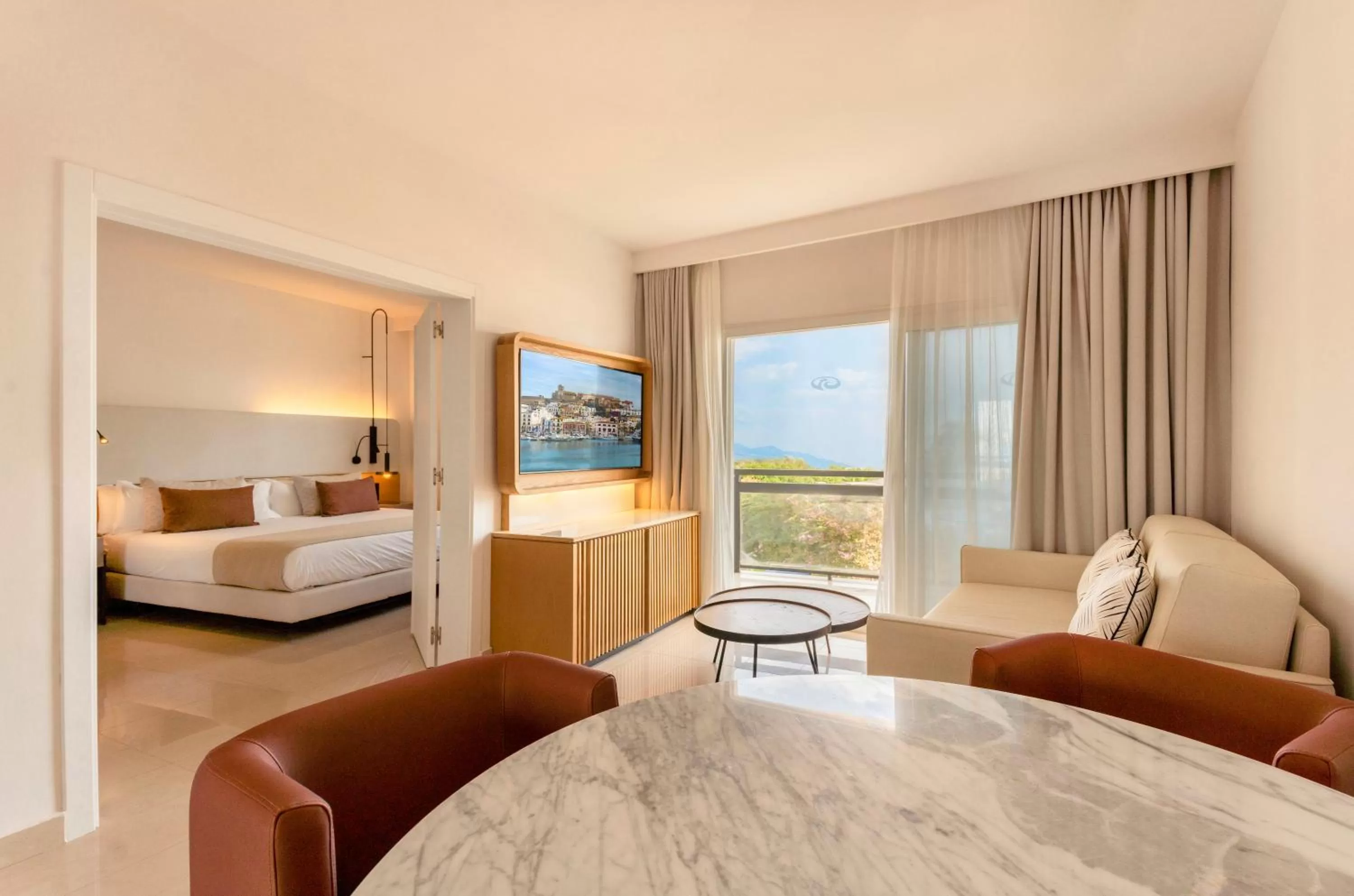 View (from property/room), Bed in Grand Palladium Select Palace Ibiza - All Inclusive