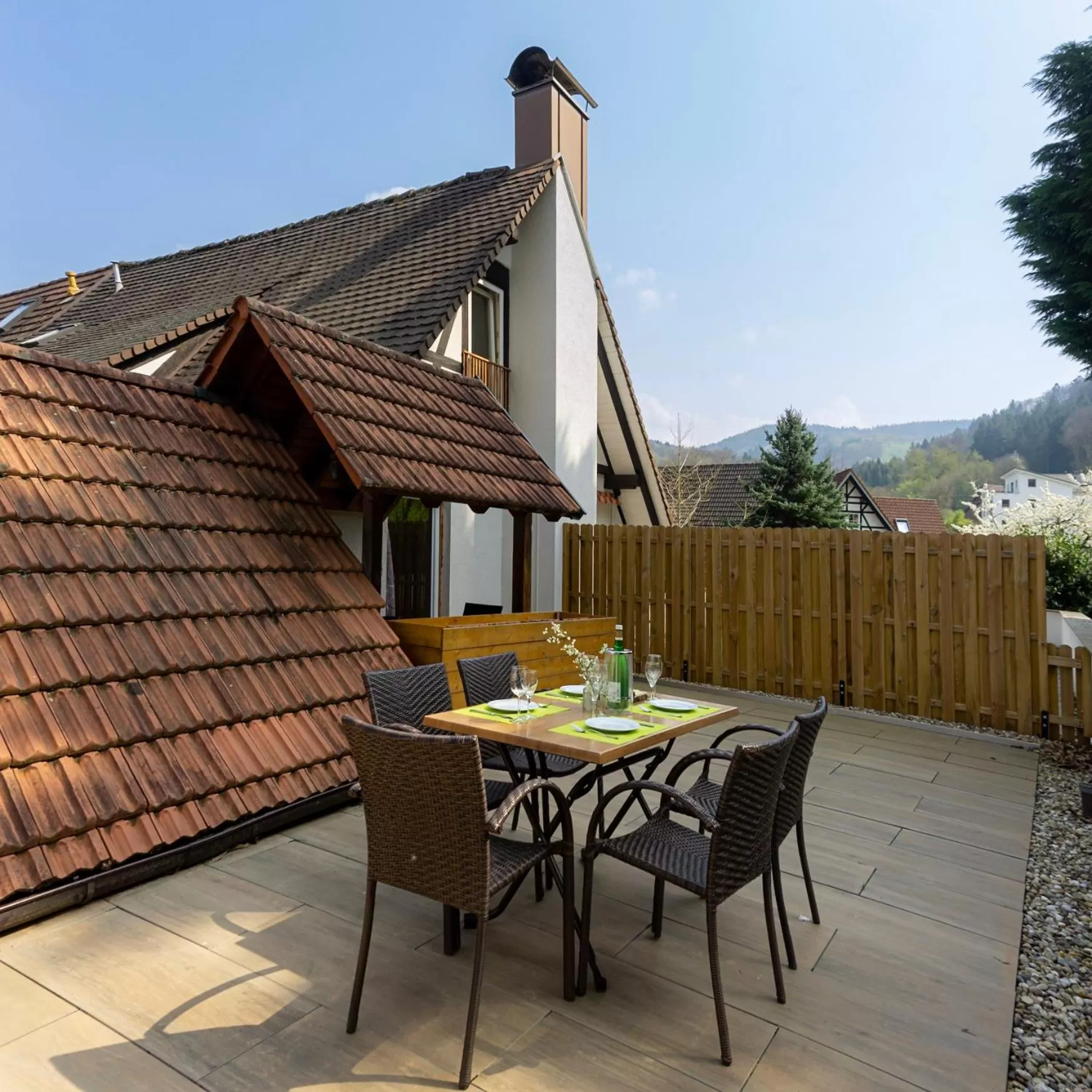 Balcony/Terrace in Naturhotel Holzwurm