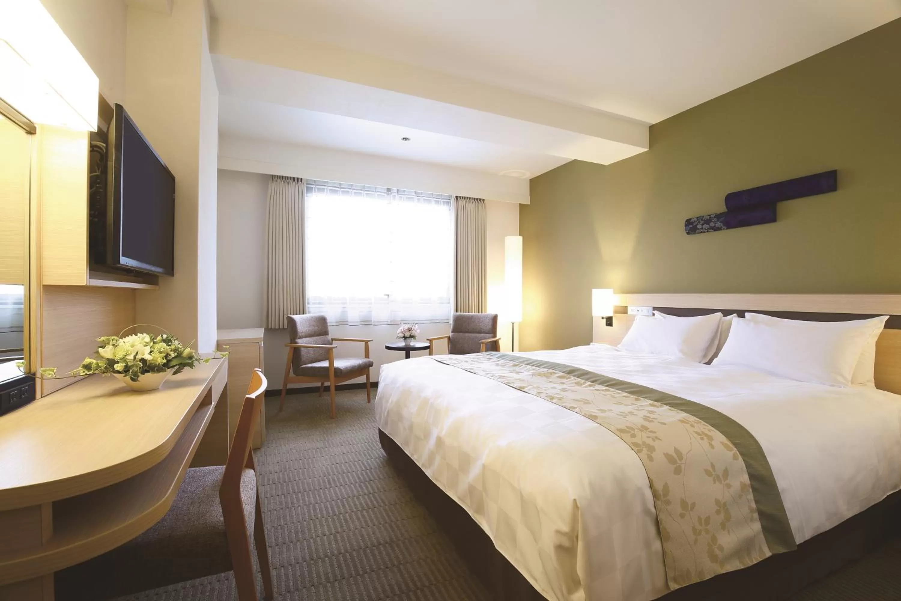 Bed in Karasuma Kyoto Hotel