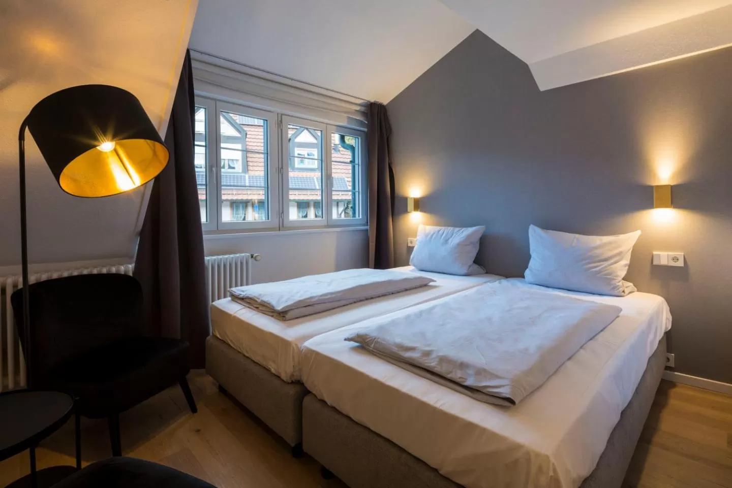 Bedroom, Bed in Genusshotel Krone & Roadtrips bei Basel