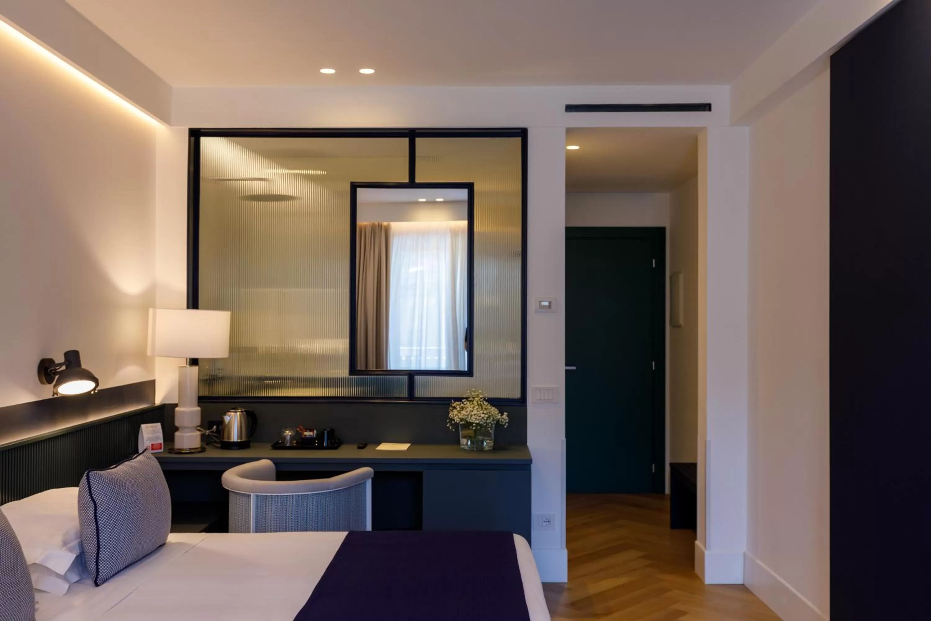 Bed in Grand Hotel Cesare Augusto