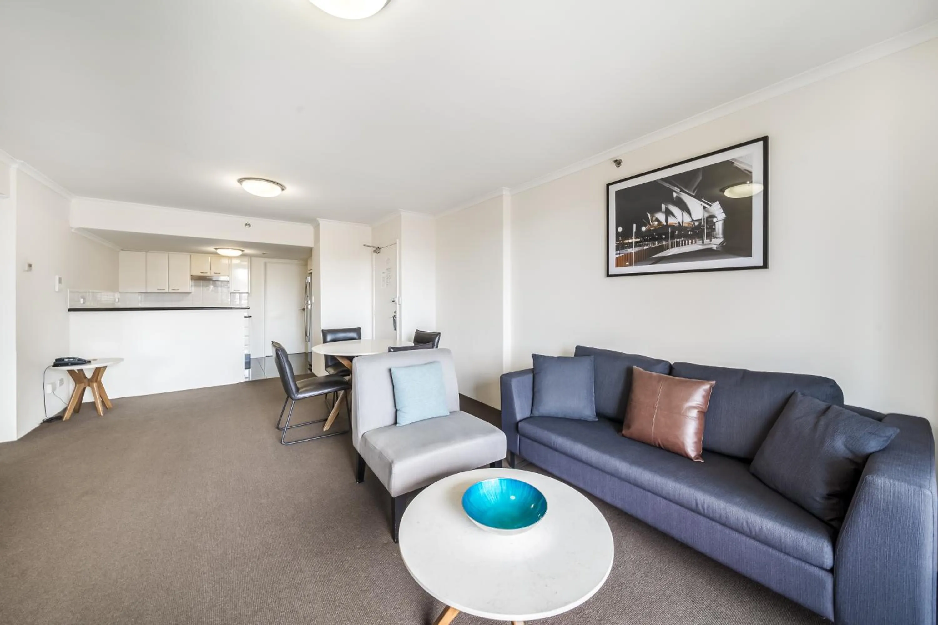 Living room in Oaks Sydney Castlereagh Suites
