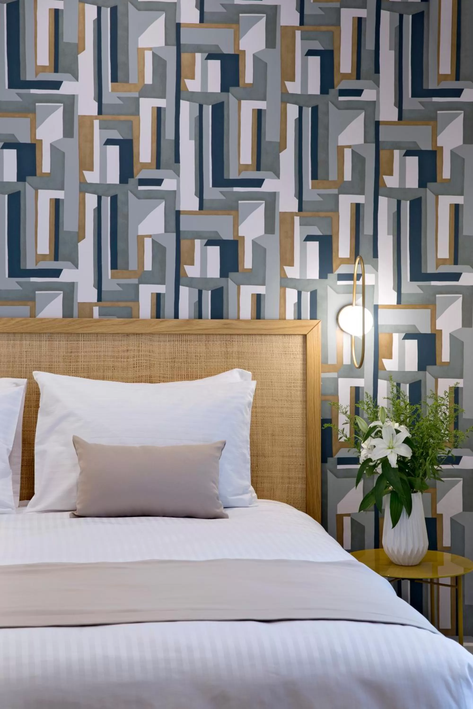 Decorative detail, Bed in Hypnos Inn Athens