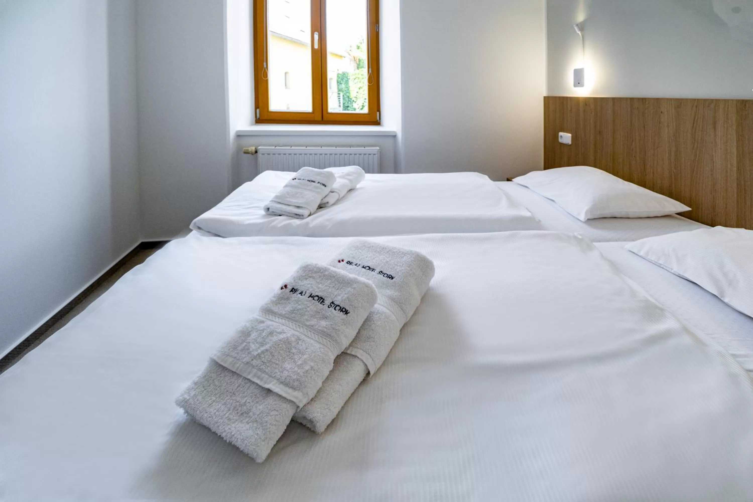 Bed in Relax Hotel Stork