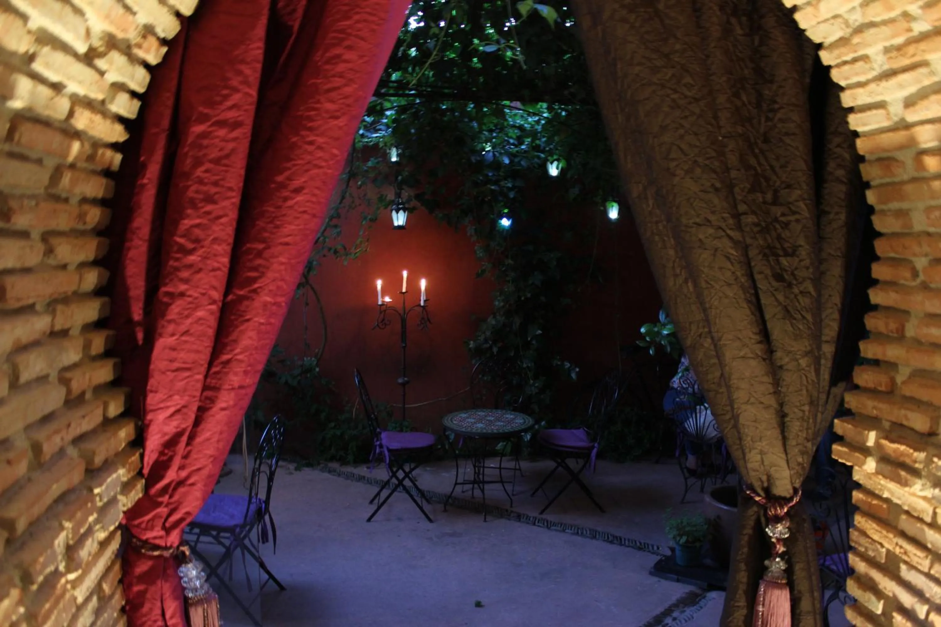 Patio in Hotel la Boheme