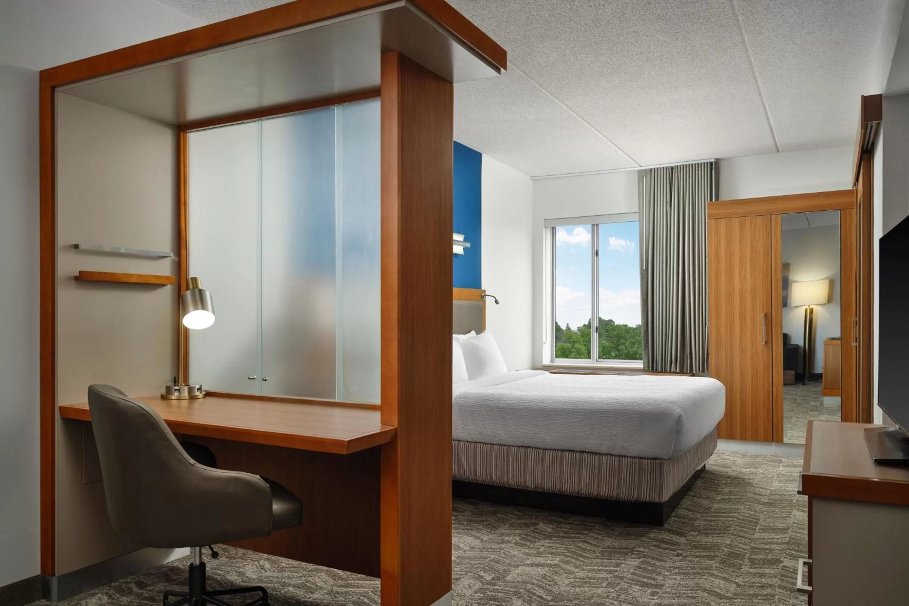 Photo of the whole room, Bed in SpringHill Suites by Marriott Pittsburgh Mt. Lebanon