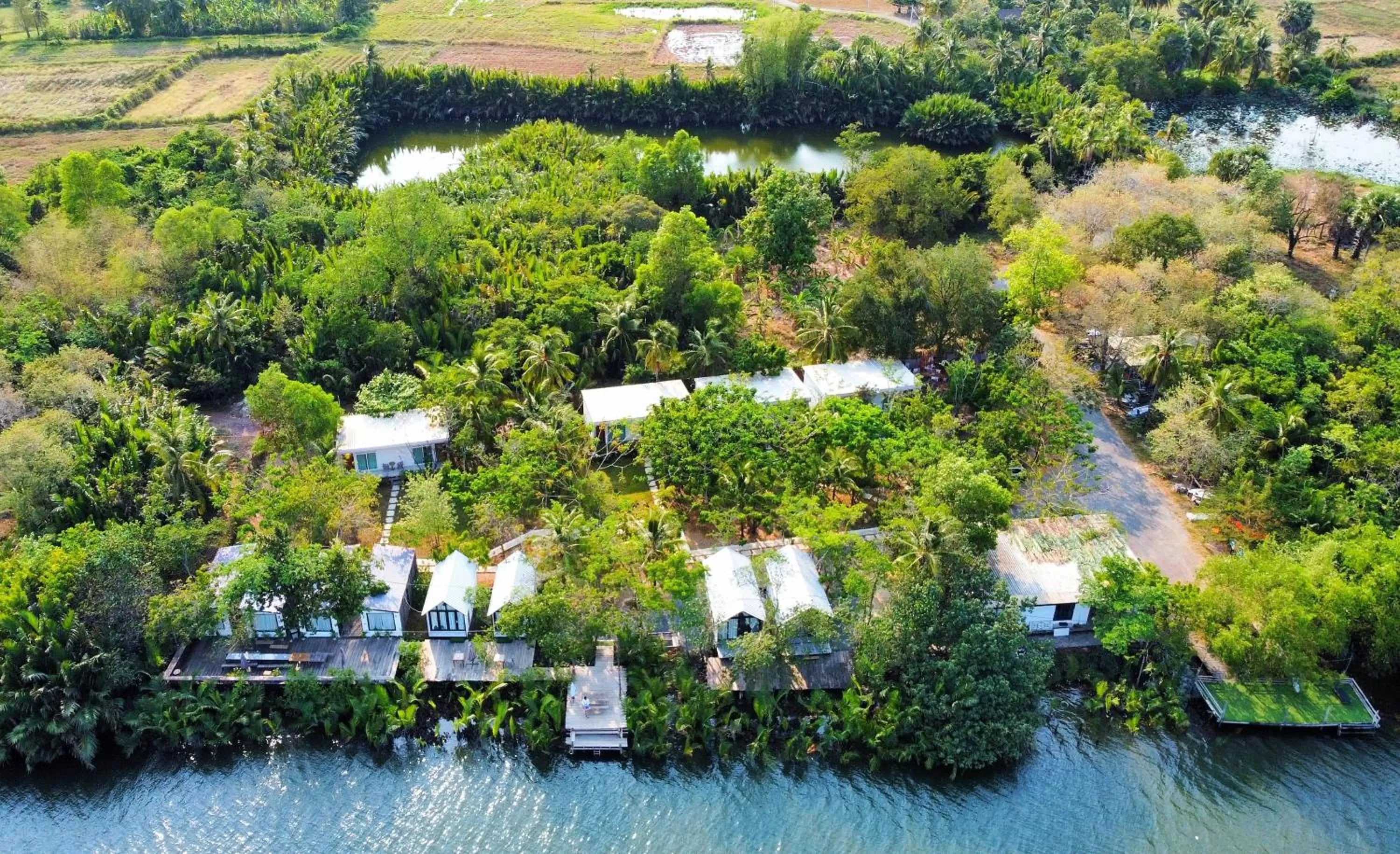 Property building, Bird's-eye View in Kampot Riverfront Boutique
