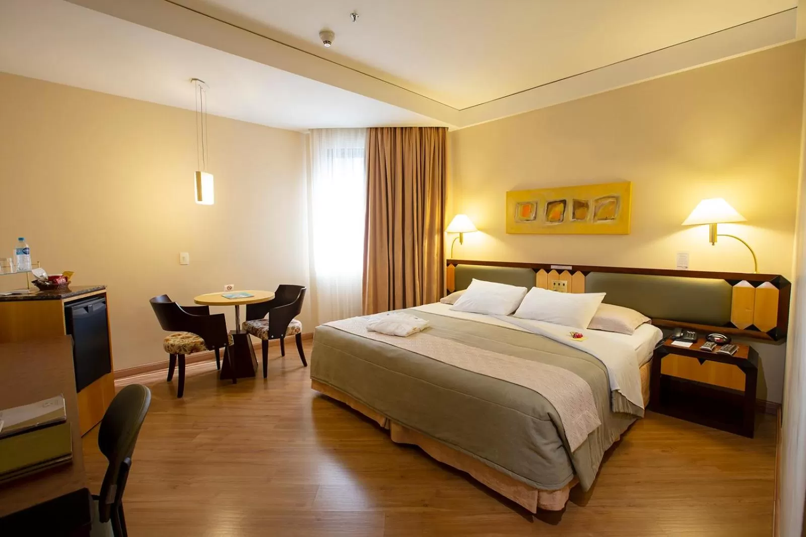 Bed in Golden Tower Pinheiros by Fênix Hotéis