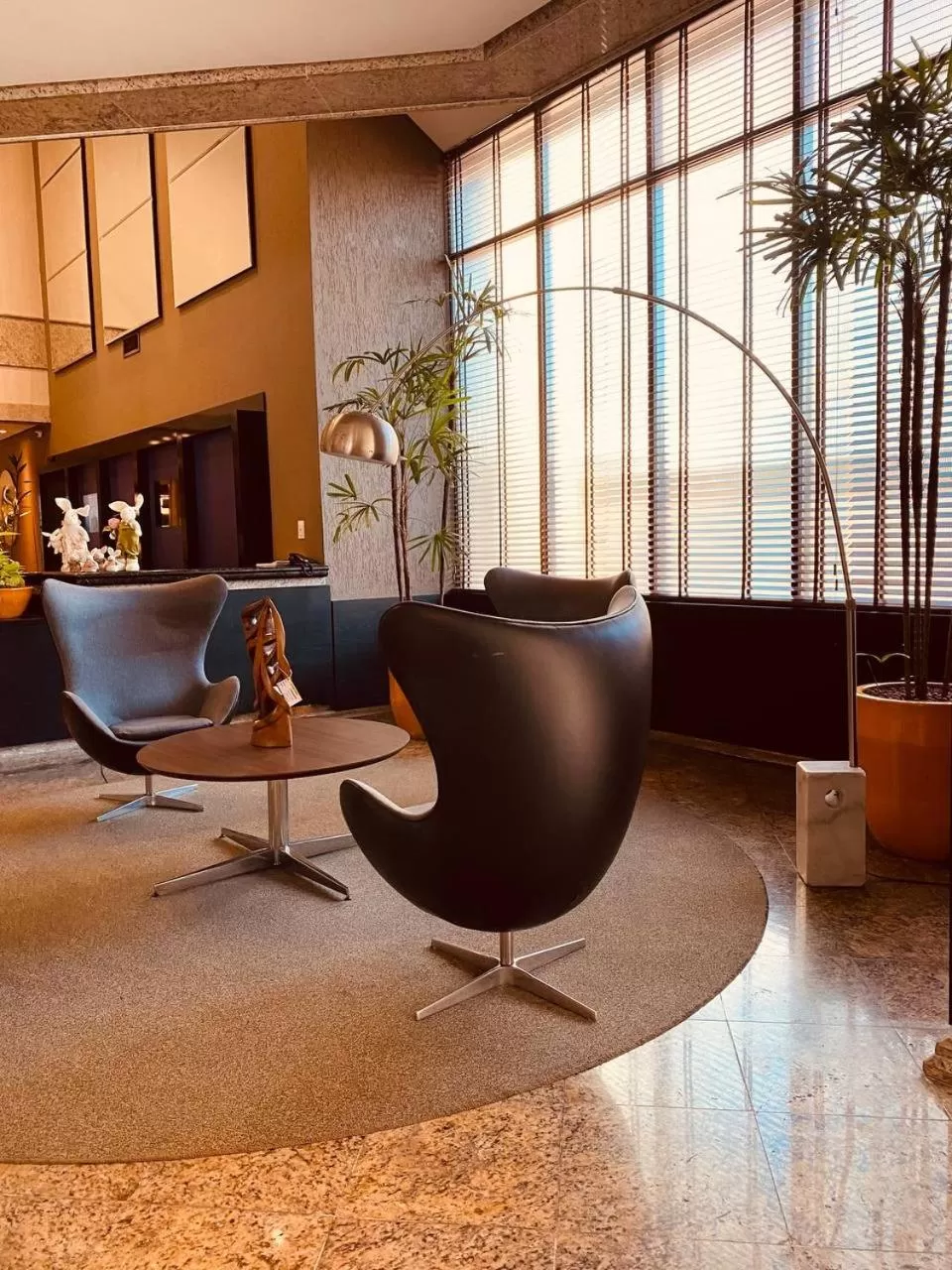 Lobby or reception in Apart-hotel, piscina, TV a cabo, academia