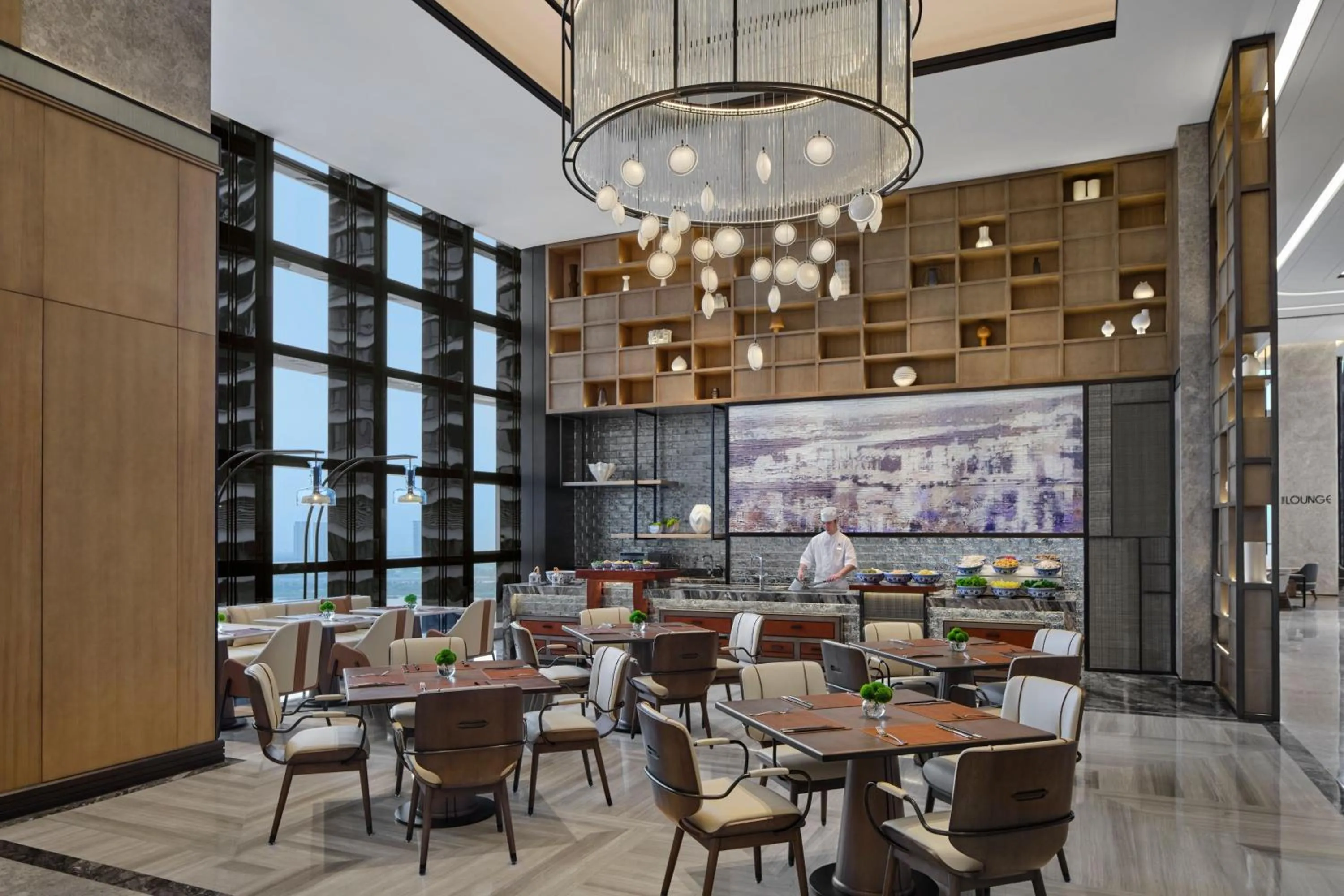 Kitchen or kitchenette in Zhuhai Marriott Hotel Jinwan