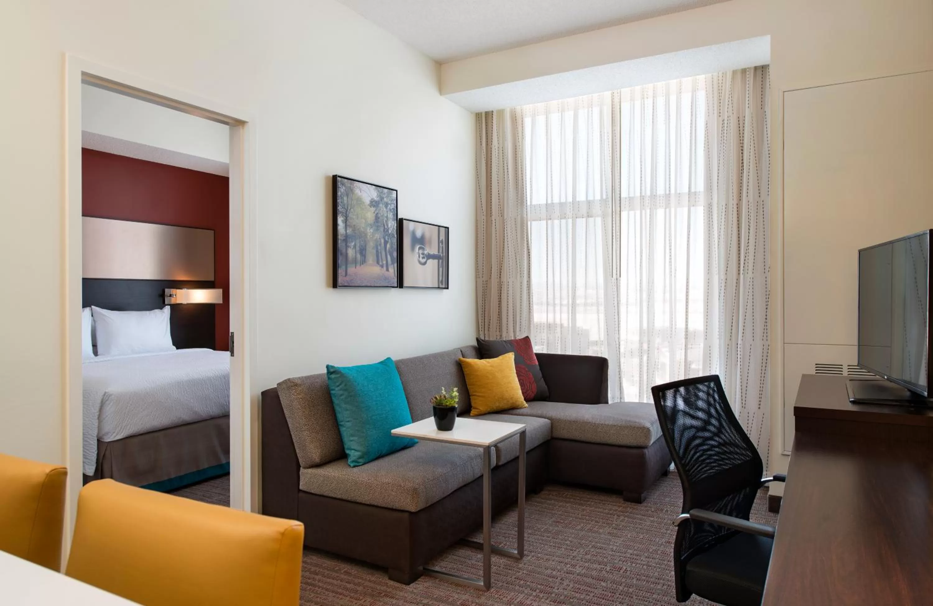 Living room, Bed in Residence Inn by Marriott Calgary South