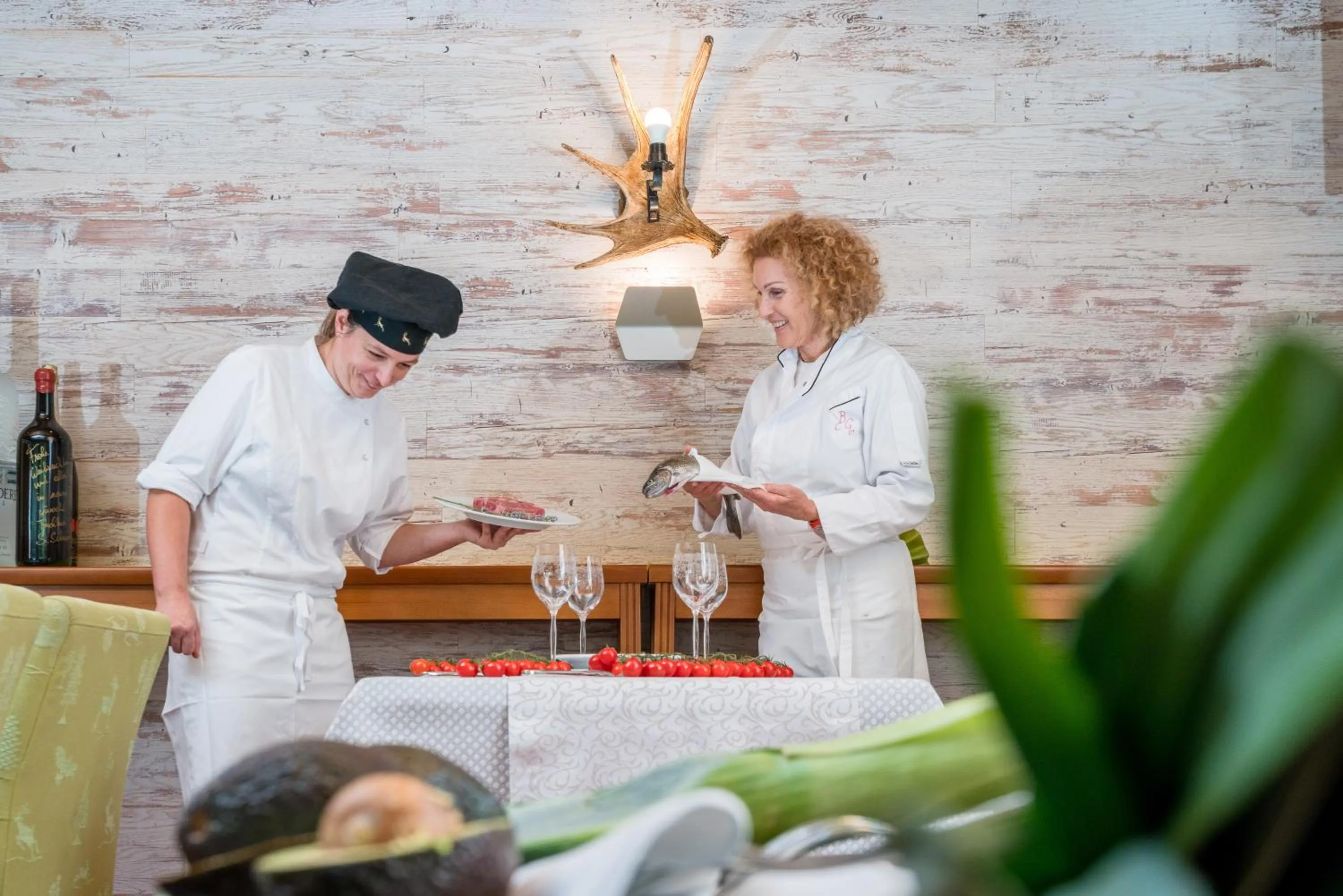 kitchen in Hotel Vitaler Landauerhof