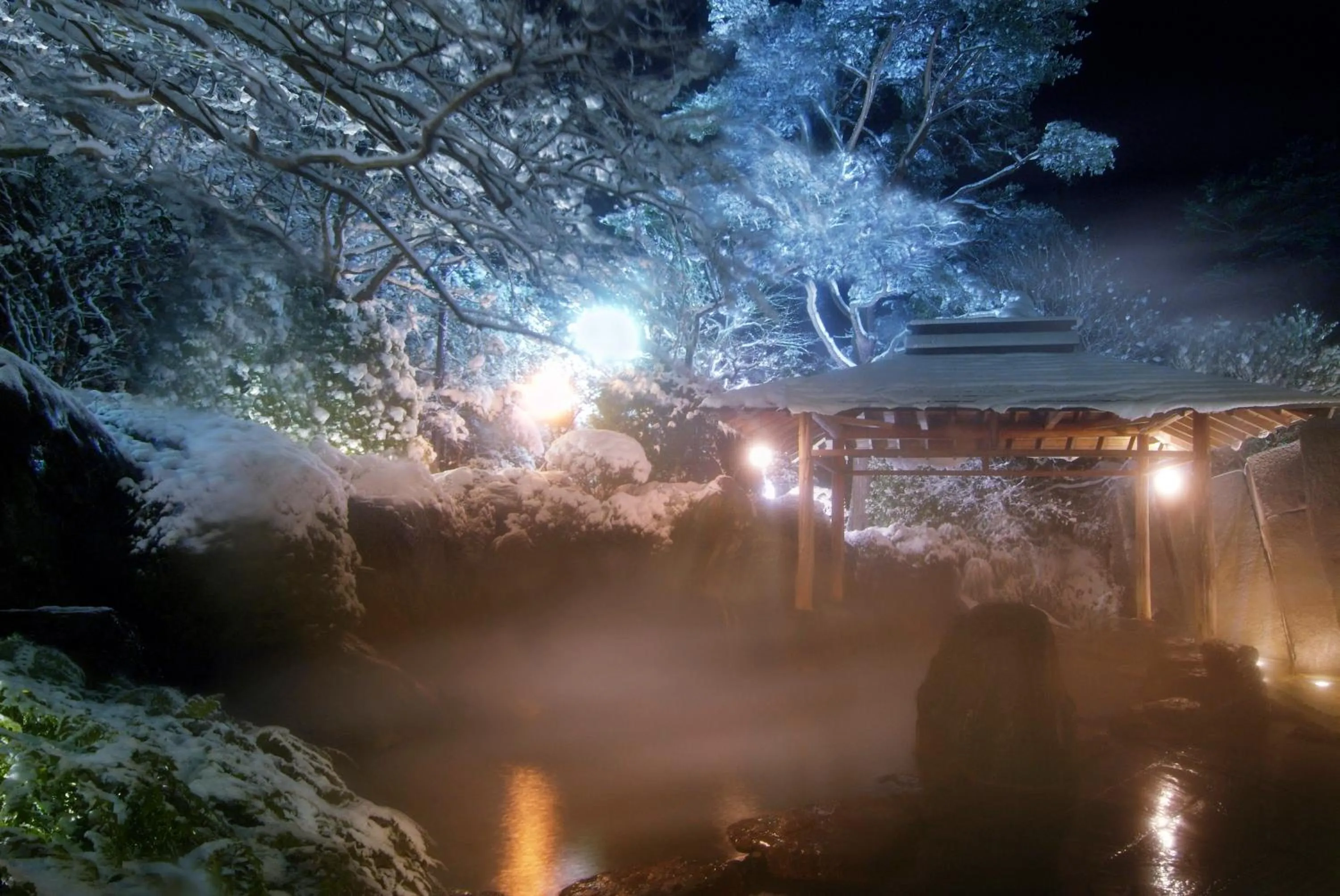 Hot Spring Bath in Ryokusuitei