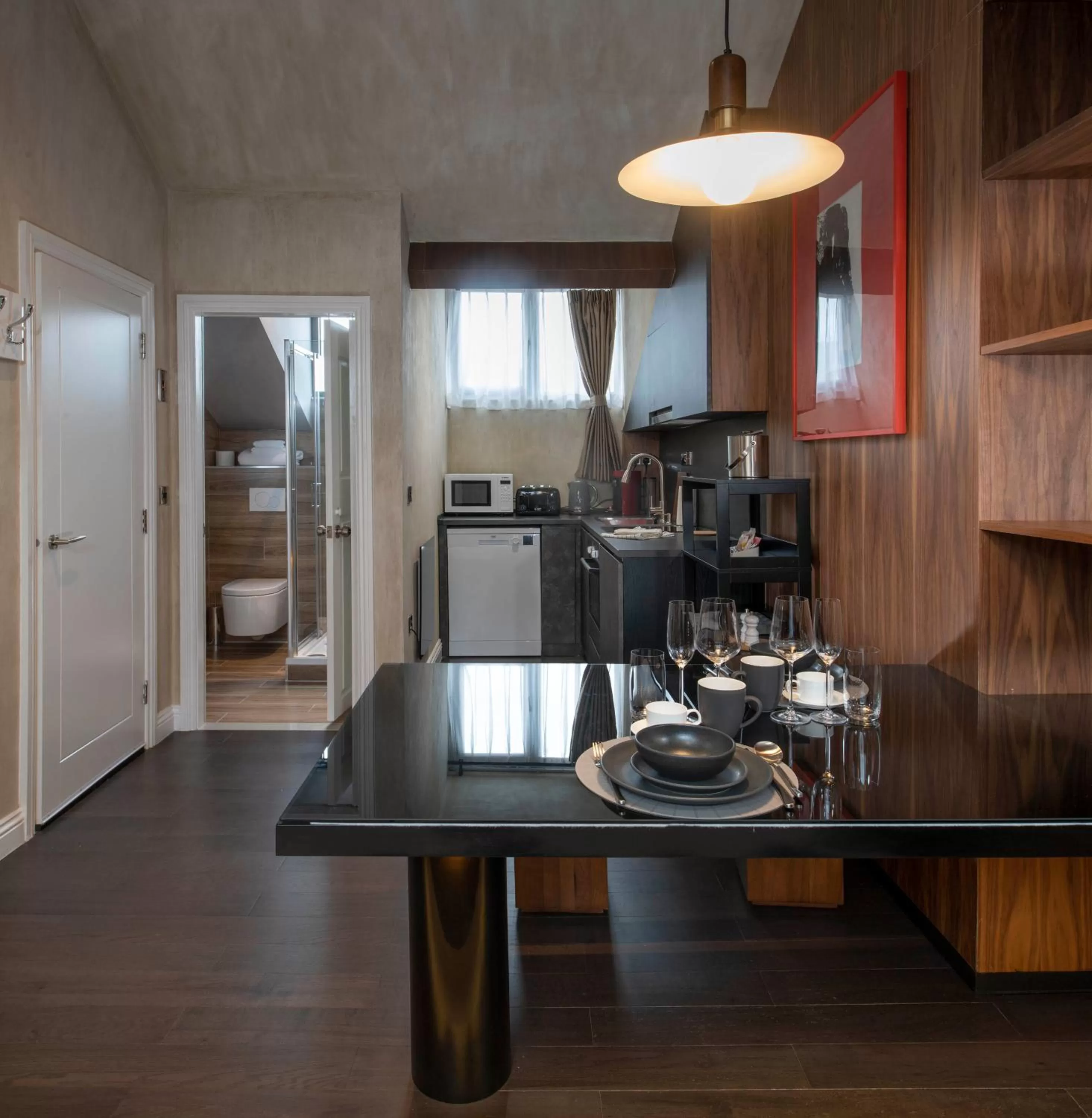 Dining area in Trueman Court Luxury Serviced Apartments