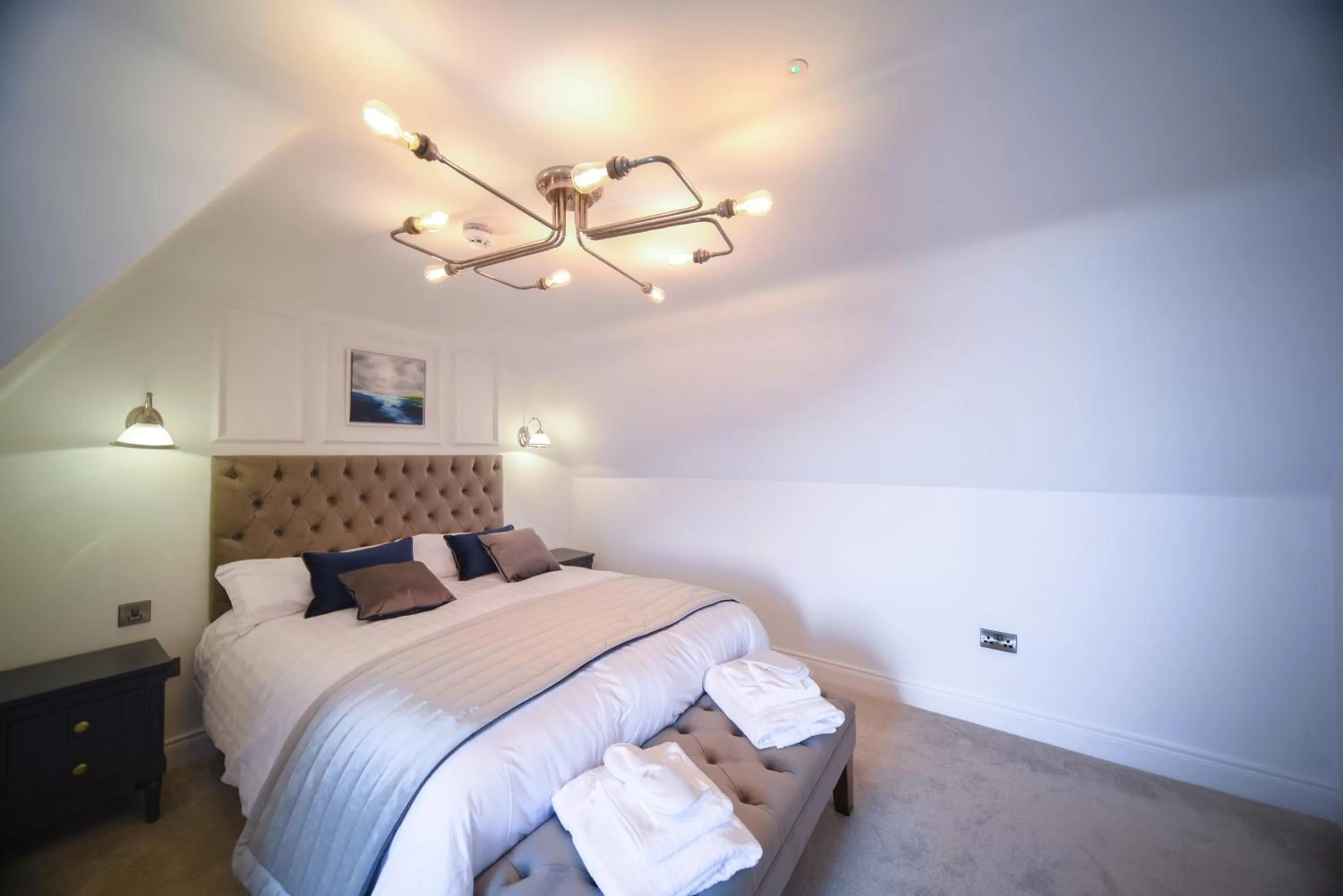 Bed in The Strand Hotel, the former residence of Oscar Wilde