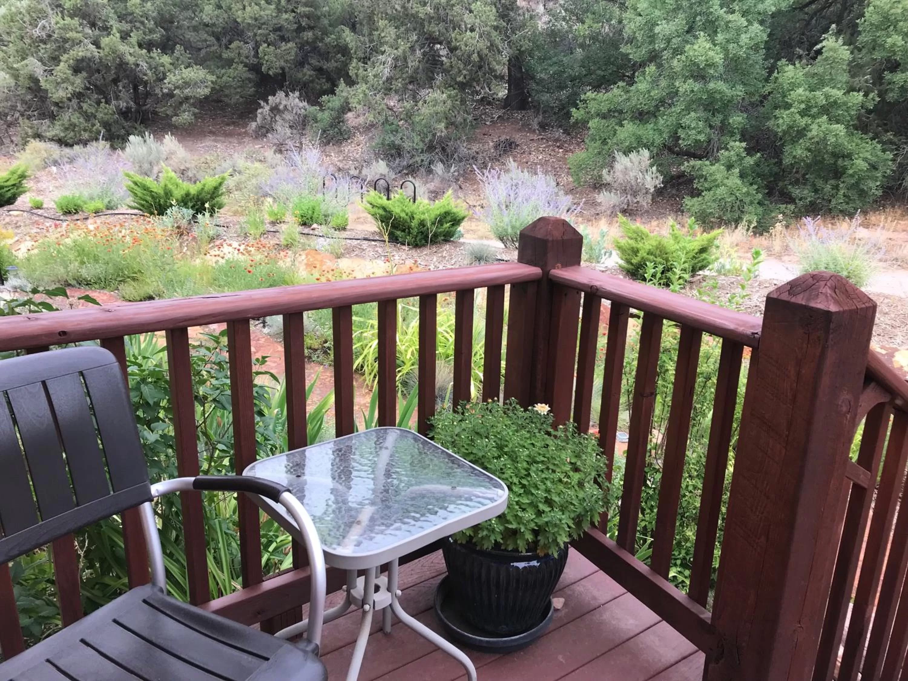 Garden view in Red Moon Lodge